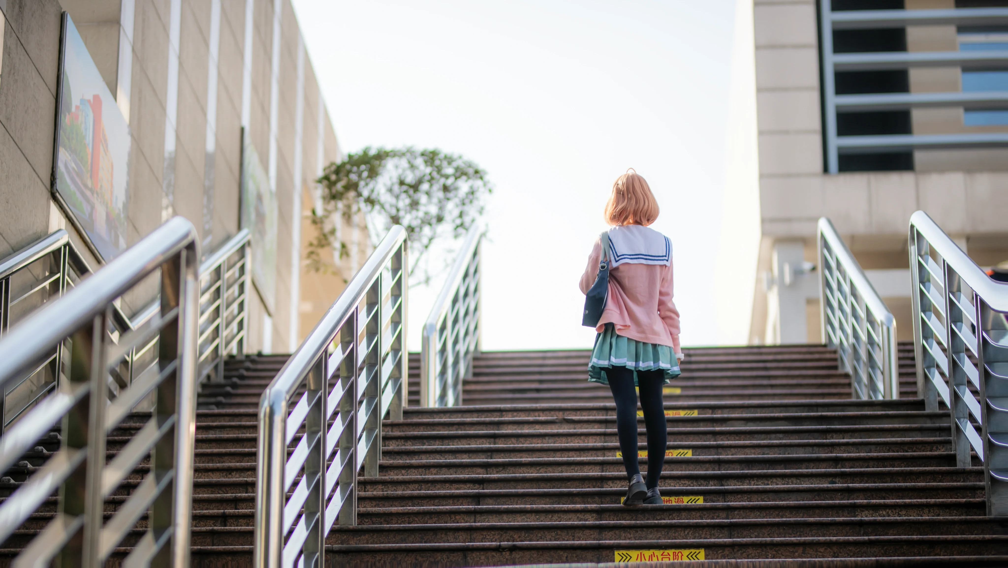 【栗山未来cos】大学食堂阶梯与校园日常 - 第 4 张