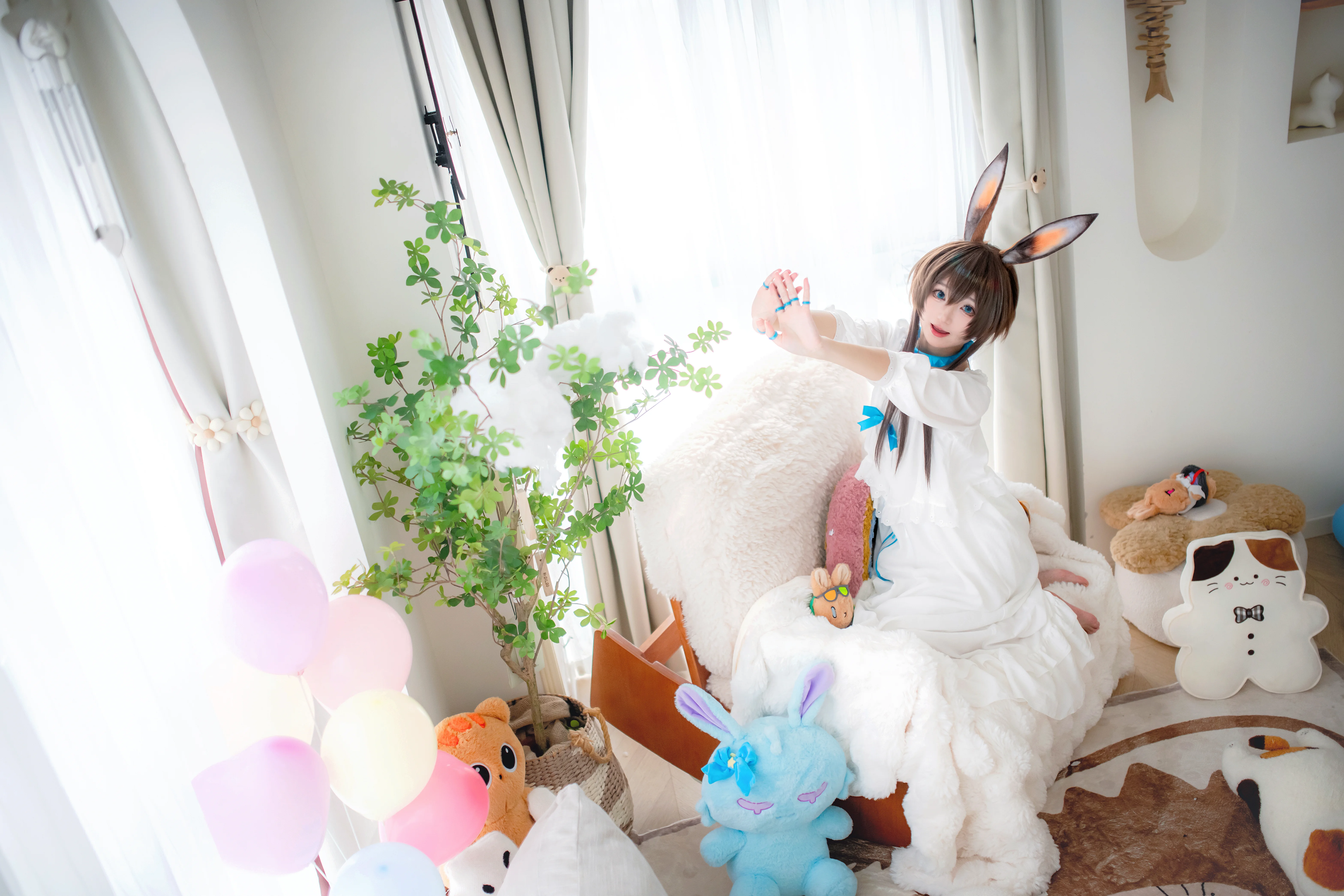 【アーミヤ コスプレ】ロドスアイランドCEOの暖かく穏やかなパジャマパーティータイム - 4 枚目