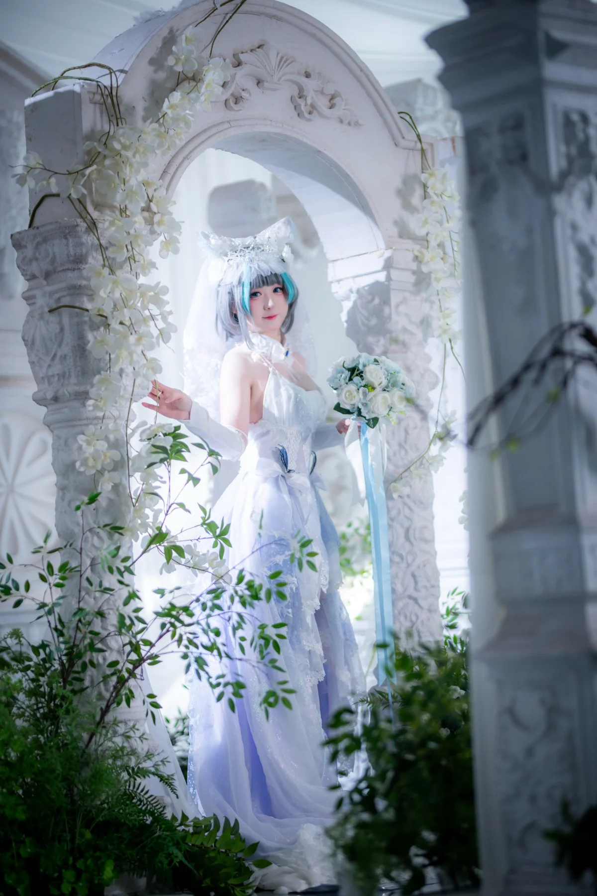 【柴郡cos】碧蓝航线，誓约花嫁的圣洁与灵动 - 第 1 张