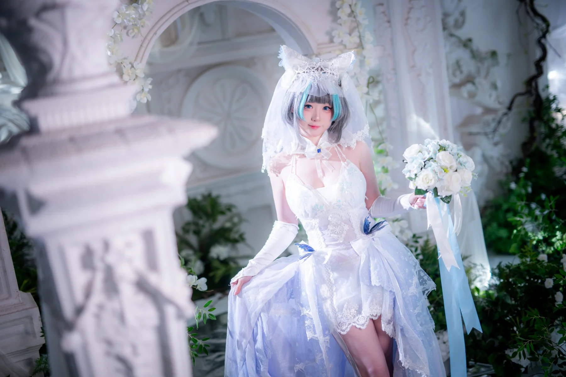【柴郡cos】碧蓝航线，誓约花嫁的圣洁与灵动 - 第 9 张