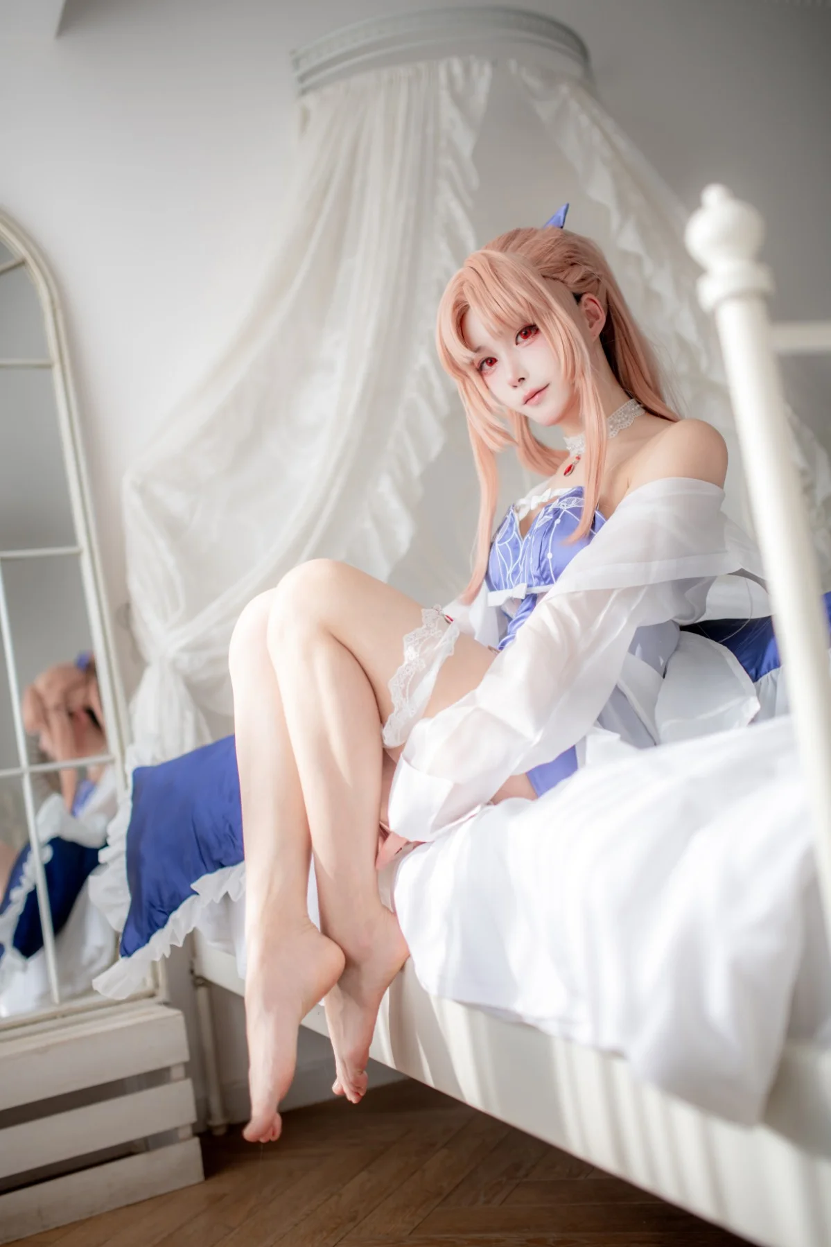 【妖刀姬cos】永劫无间的居家慵懒风睡衣记录 - 第 2 张