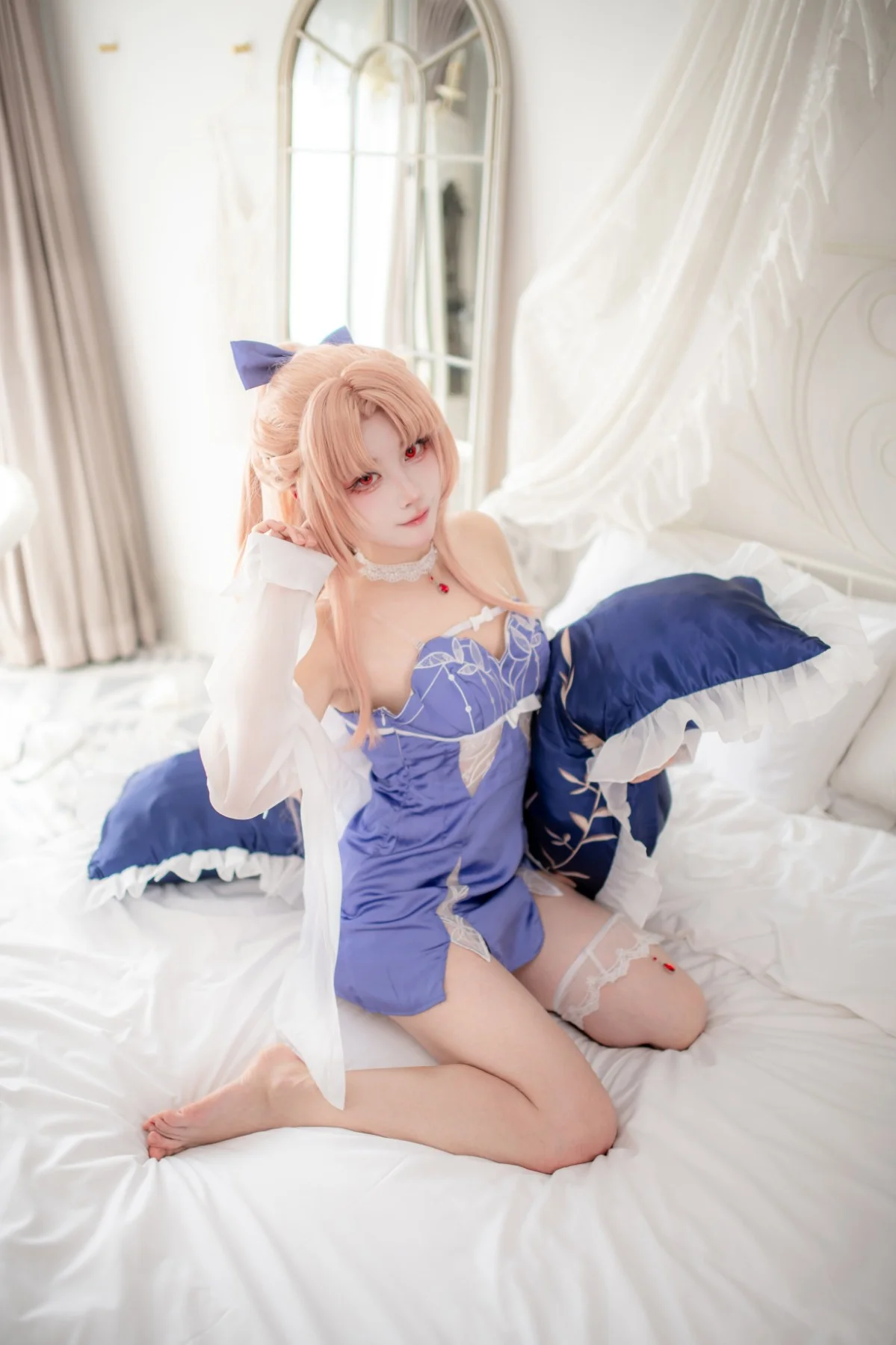 【妖刀姬cos】永劫无间的居家慵懒风睡衣记录 - 第 7 张
