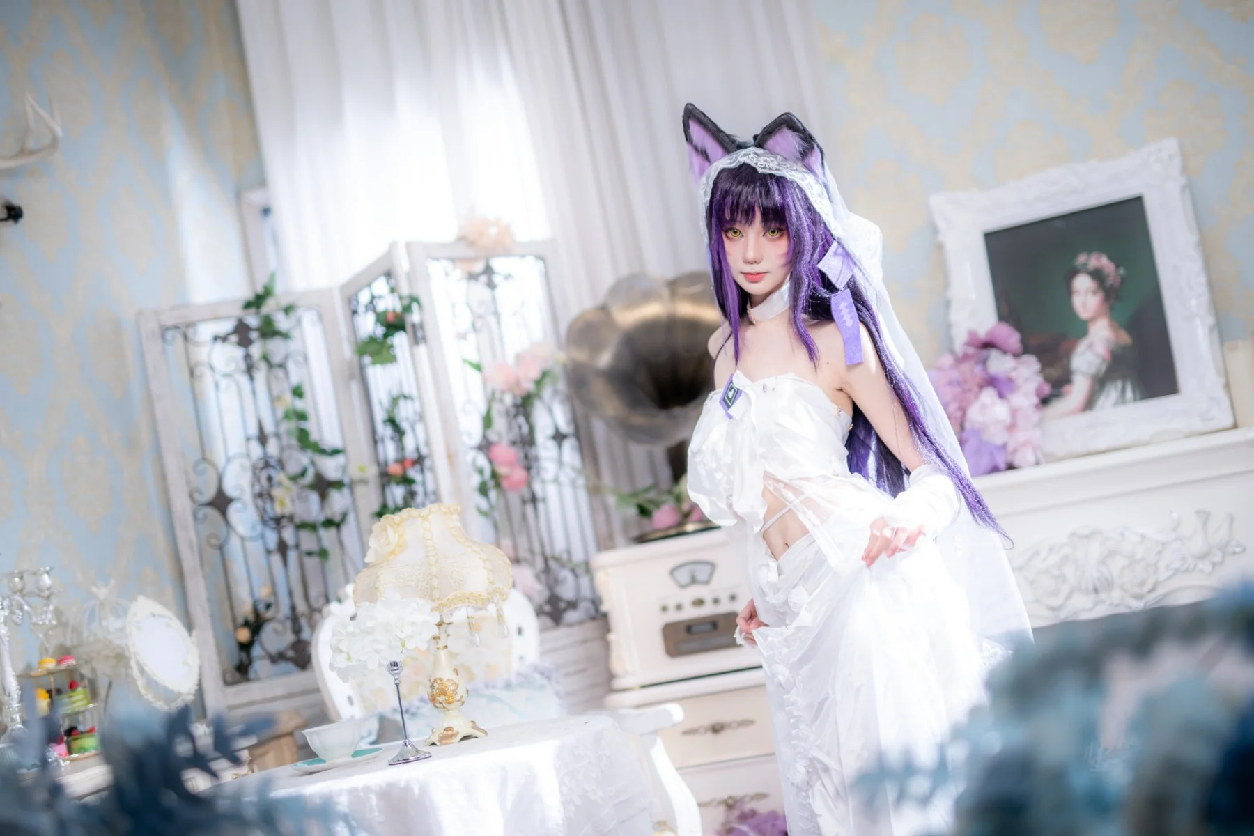 【武藏cos】碧蓝航线武藏花嫁复古场景正片 - 第 5 张