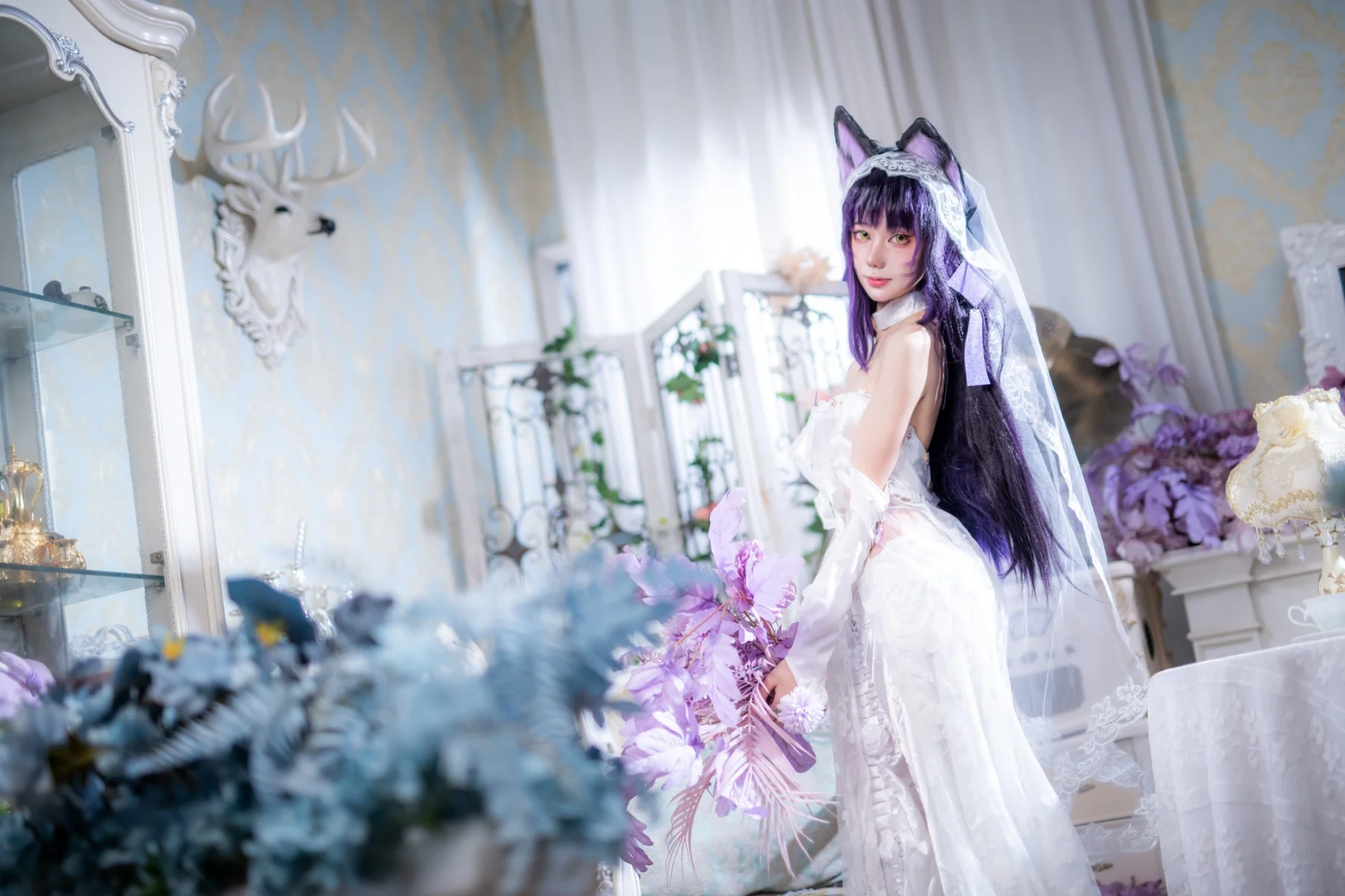 【武藏cos】碧蓝航线武藏花嫁复古场景正片 - 第 8 张
