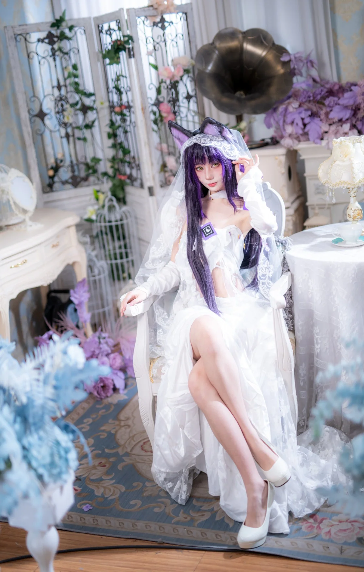 【武藏cos】碧蓝航线武藏花嫁复古场景正片 - 第 9 张