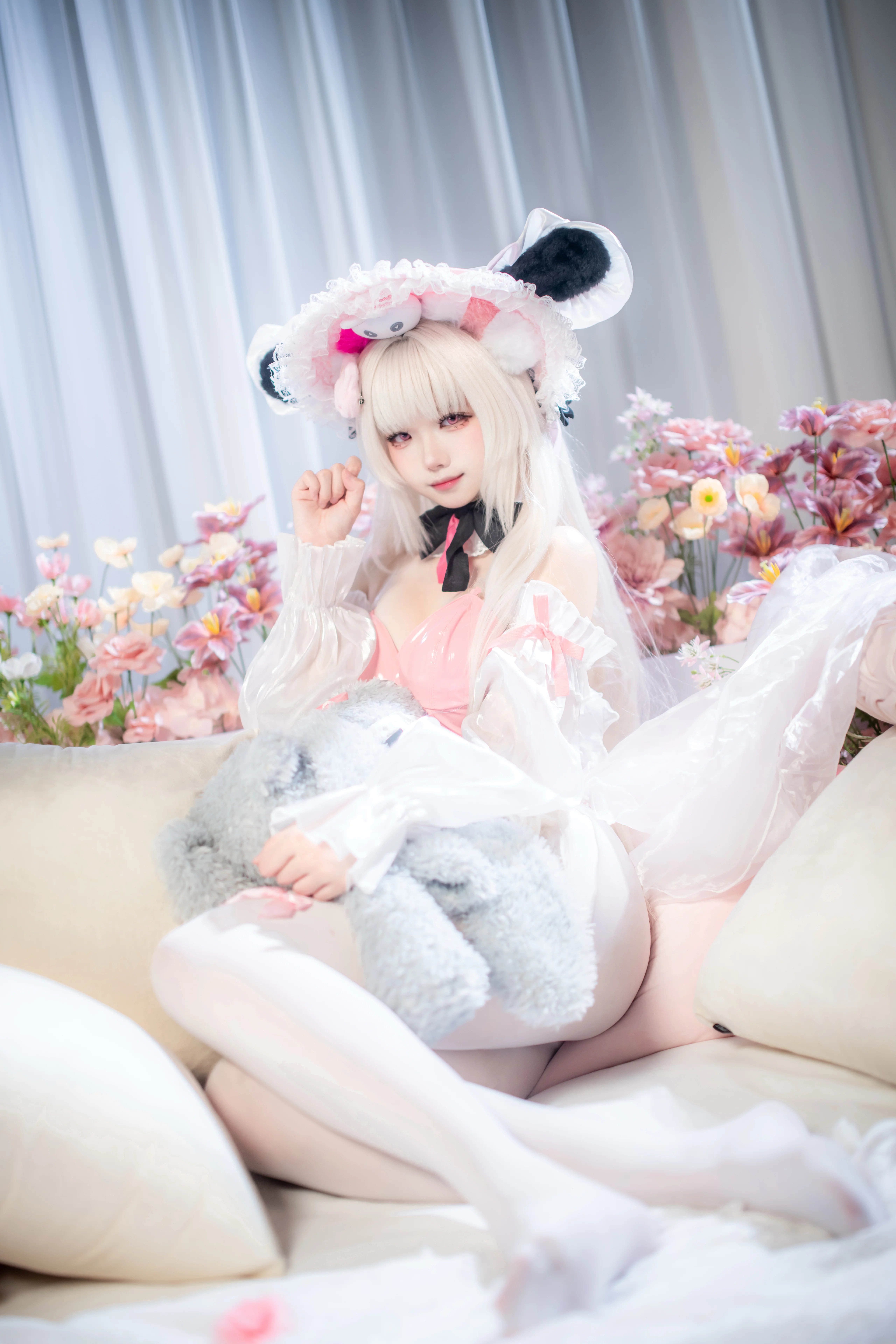 [Halford cosplay] The Light of Azur Lane Wrapped in Pink and White Gauze