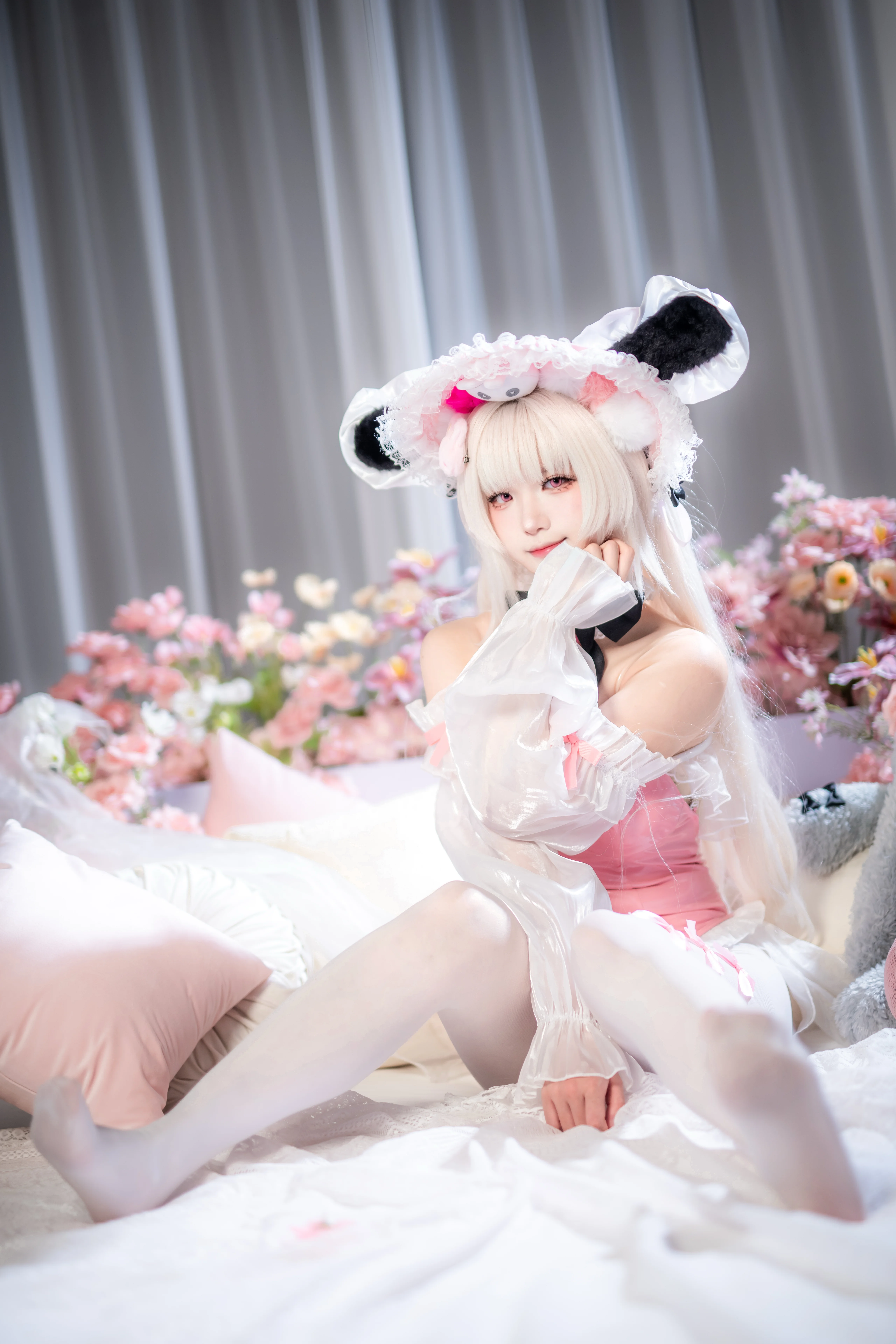[Halford cosplay] The Light of Azur Lane Wrapped in Pink and White Gauze - Image 10