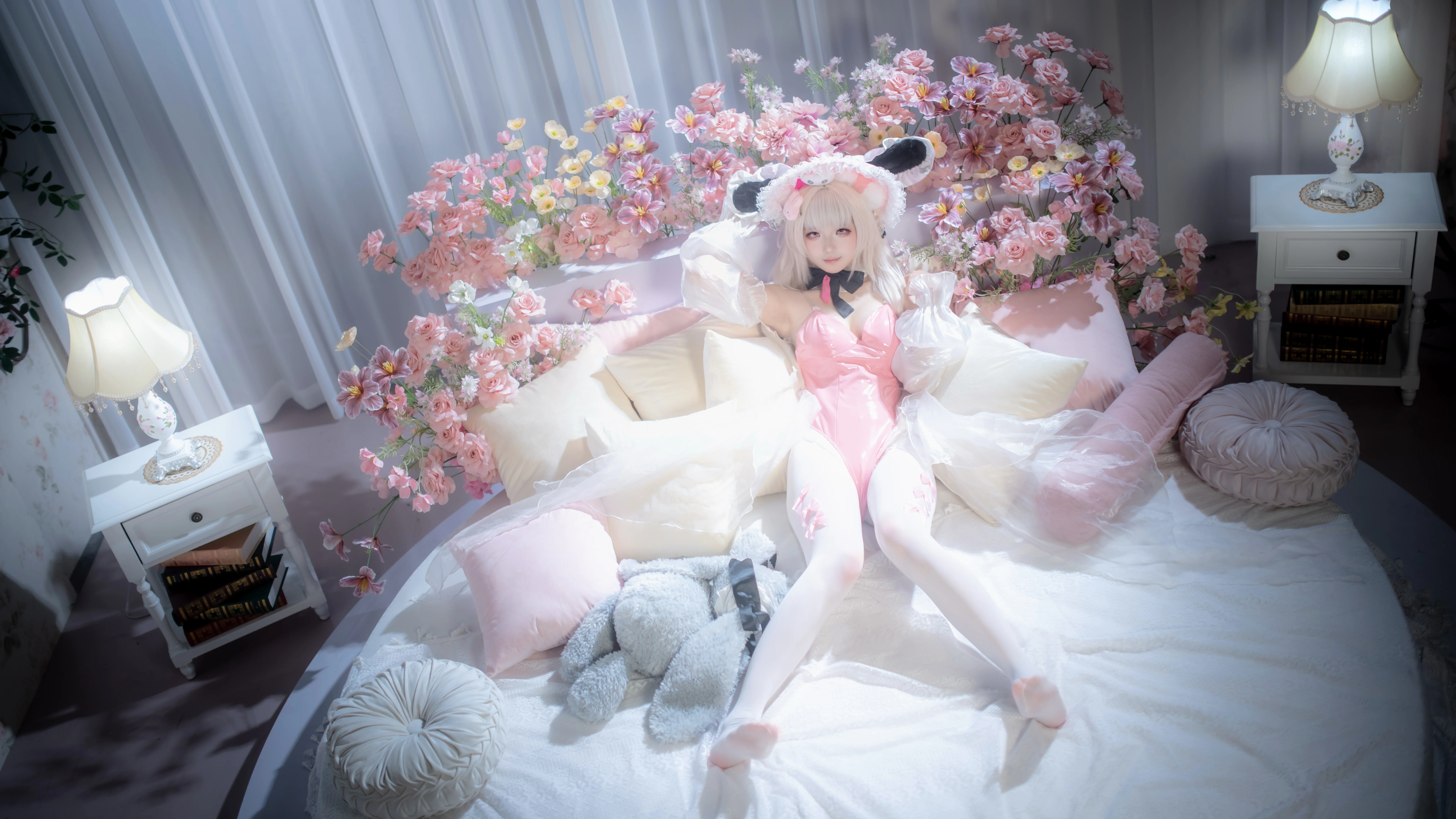 [Halford cosplay] The Light of Azur Lane Wrapped in Pink and White Gauze - Image 2