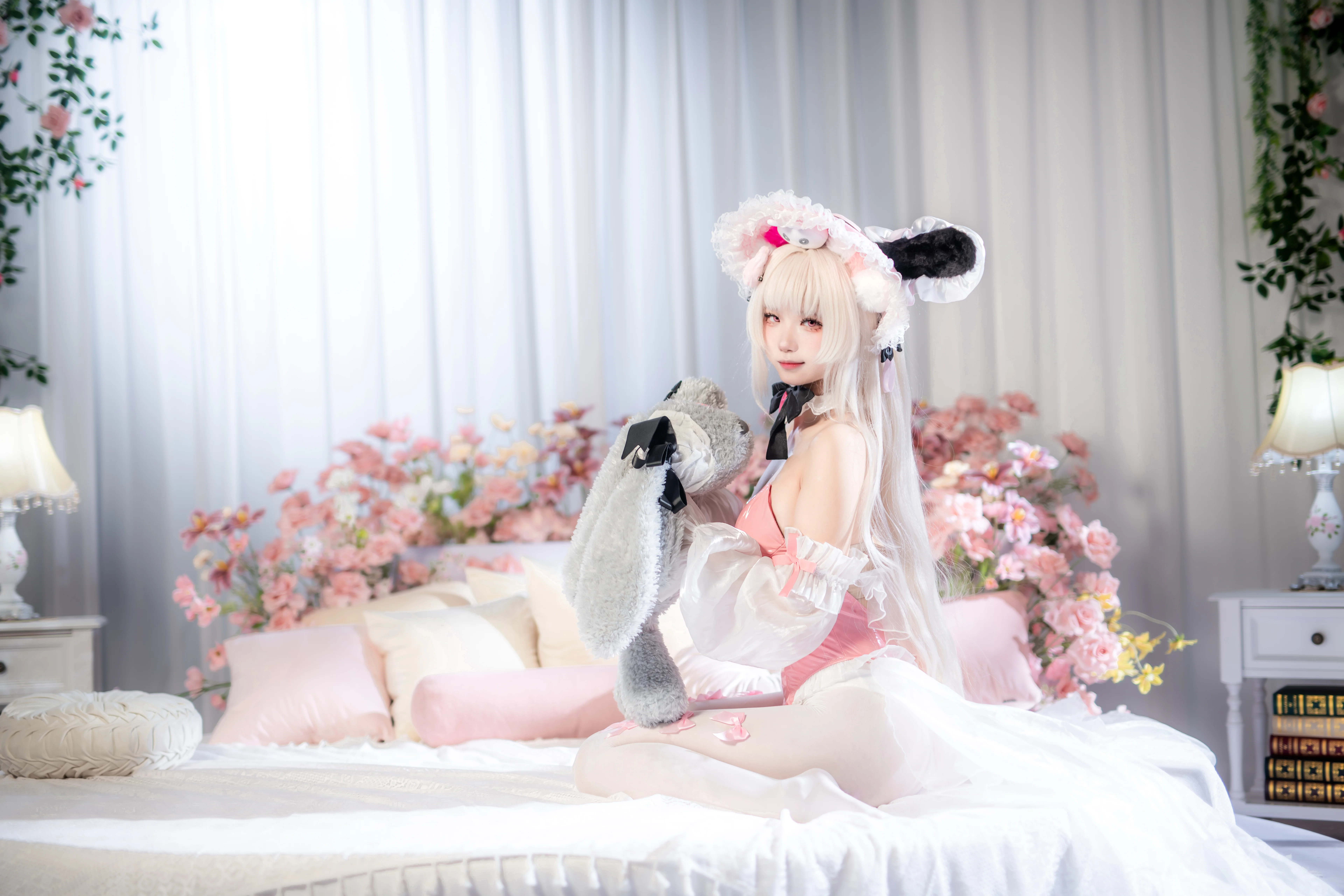 [Halford cosplay] The Light of Azur Lane Wrapped in Pink and White Gauze - Image 6