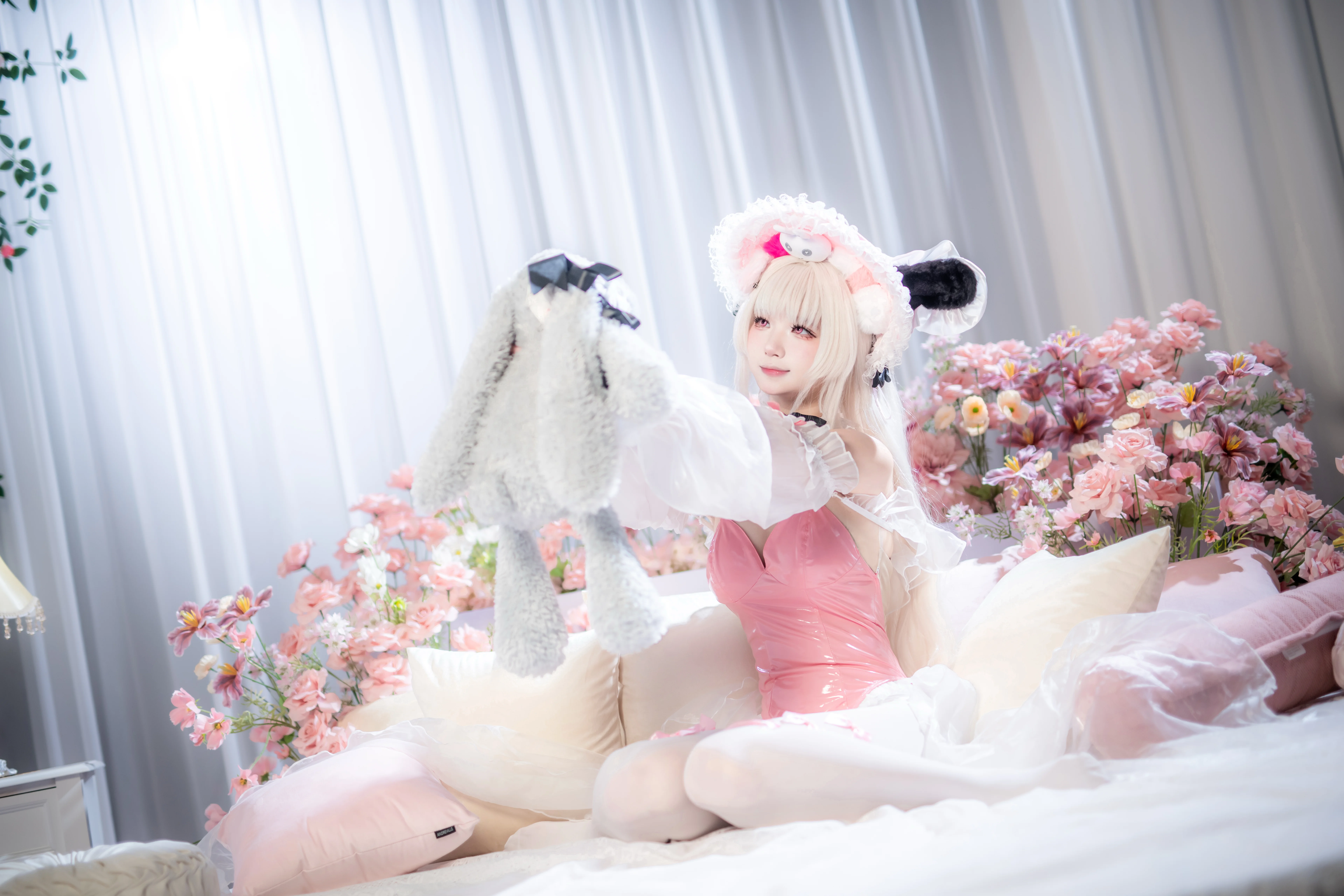 [Halford cosplay] The Light of Azur Lane Wrapped in Pink and White Gauze - Image 8