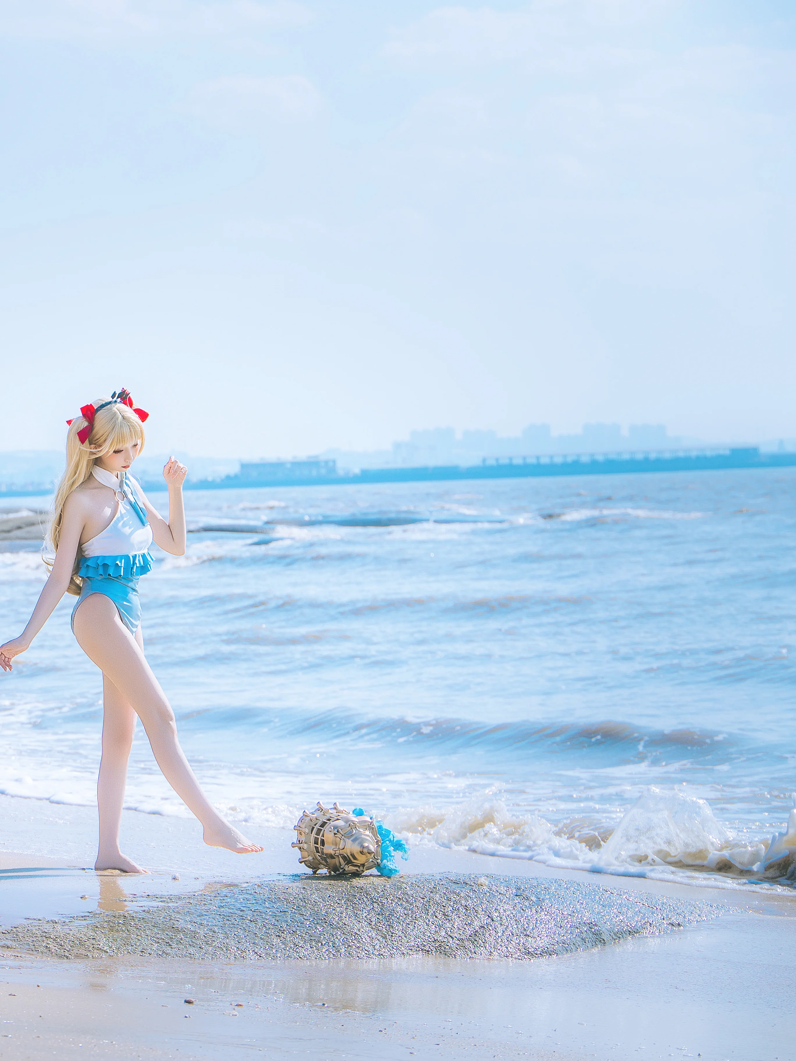 【艾蕾cos】FGO泳装艾蕾，夏日海边的永恒瞬间 - 第 11 张