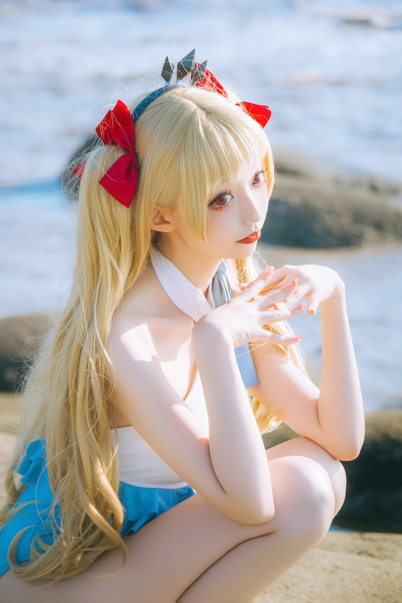 【艾蕾cos】FGO泳装艾蕾，夏日海边的永恒瞬间 - 第 14 张