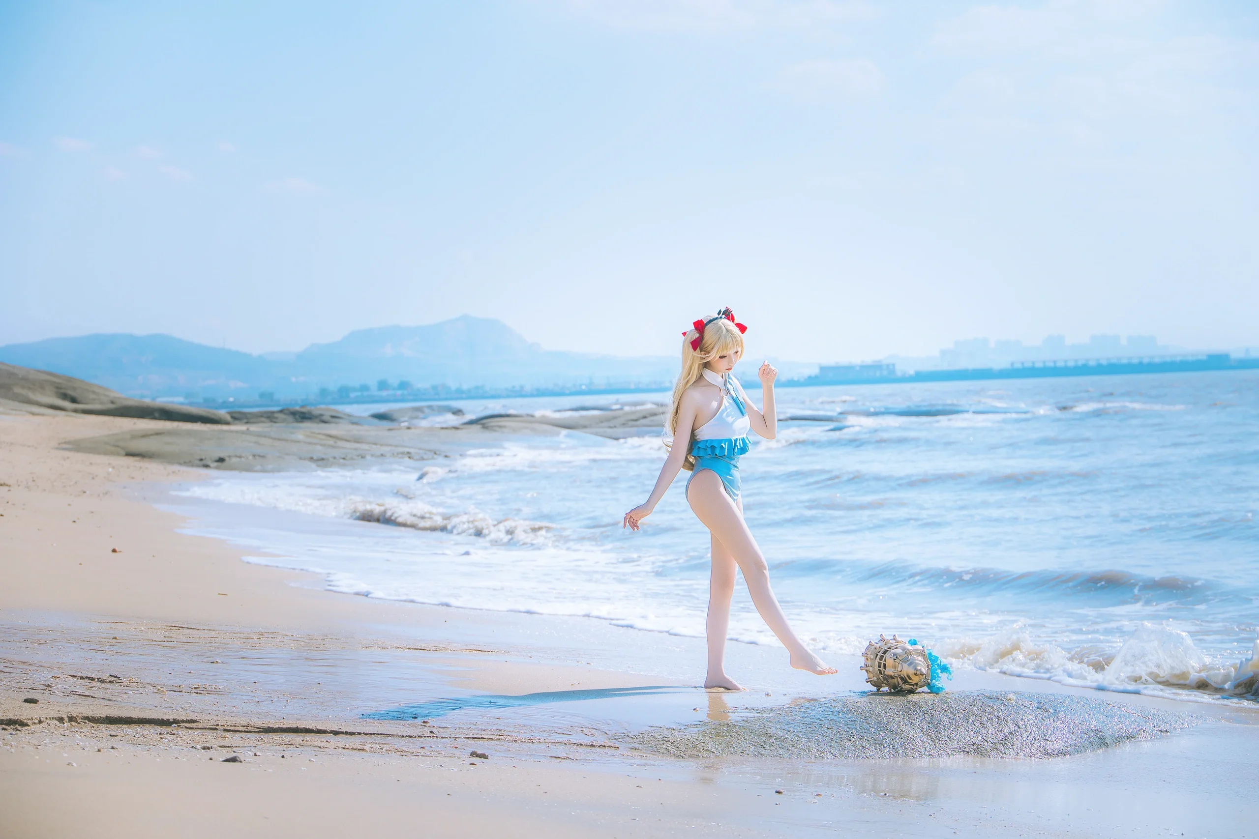 【艾蕾cos】FGO泳装艾蕾，夏日海边的永恒瞬间 - 第 17 张