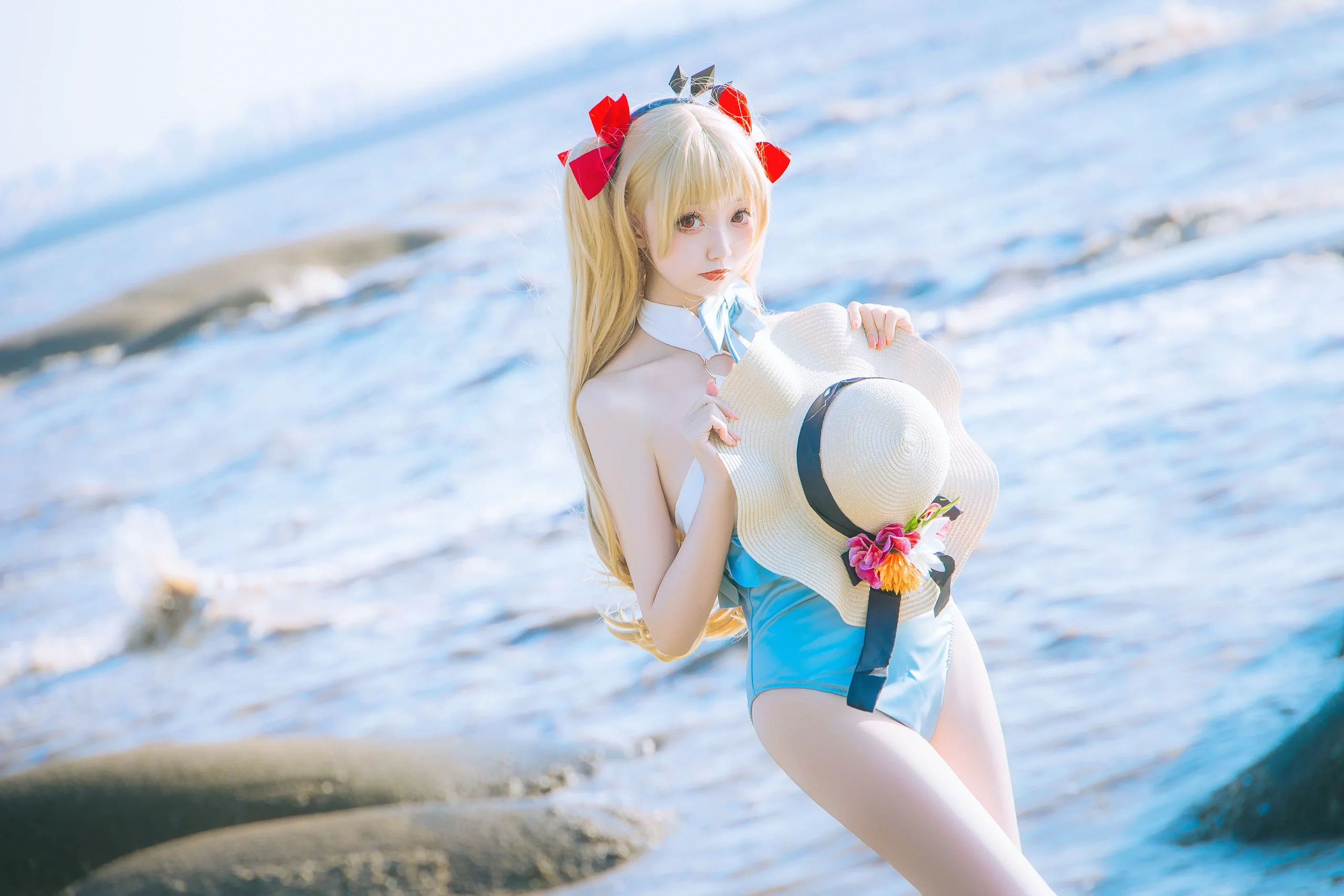 【艾蕾cos】FGO泳装艾蕾，夏日海边的永恒瞬间 - 第 18 张