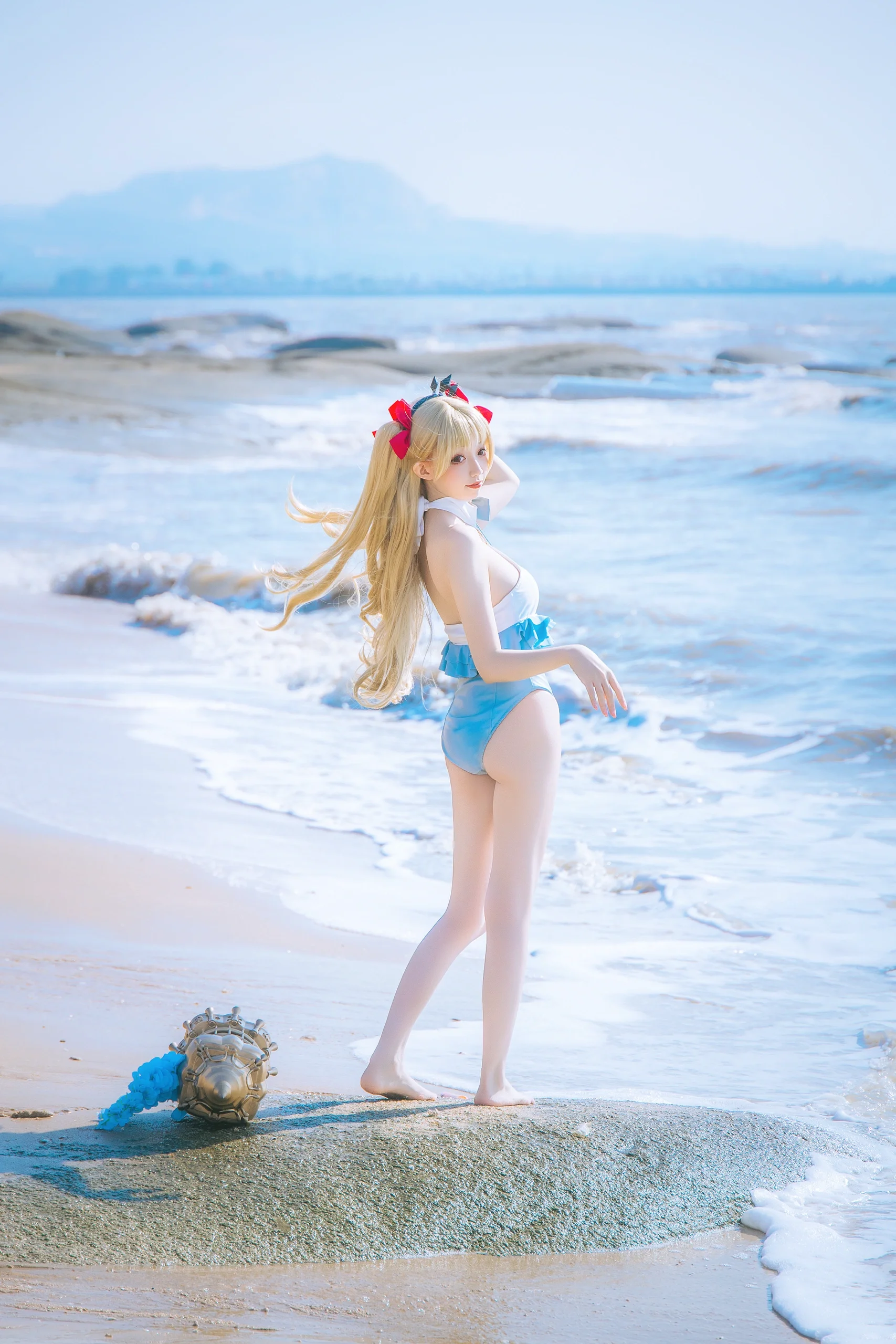 【艾蕾cos】FGO泳装艾蕾，夏日海边的永恒瞬间 - 第 5 张