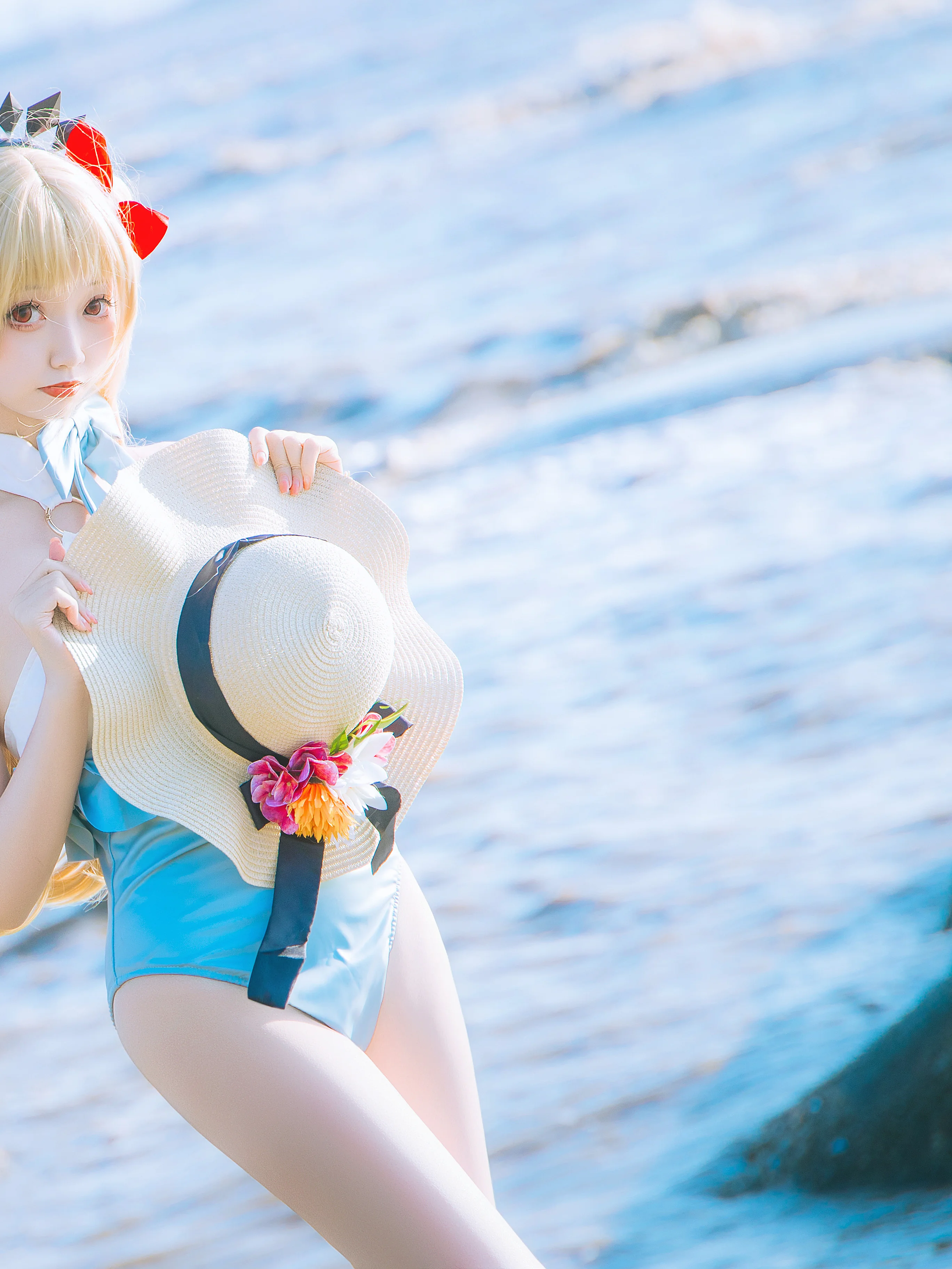 【艾蕾cos】FGO泳装艾蕾，夏日海边的永恒瞬间 - 第 9 张