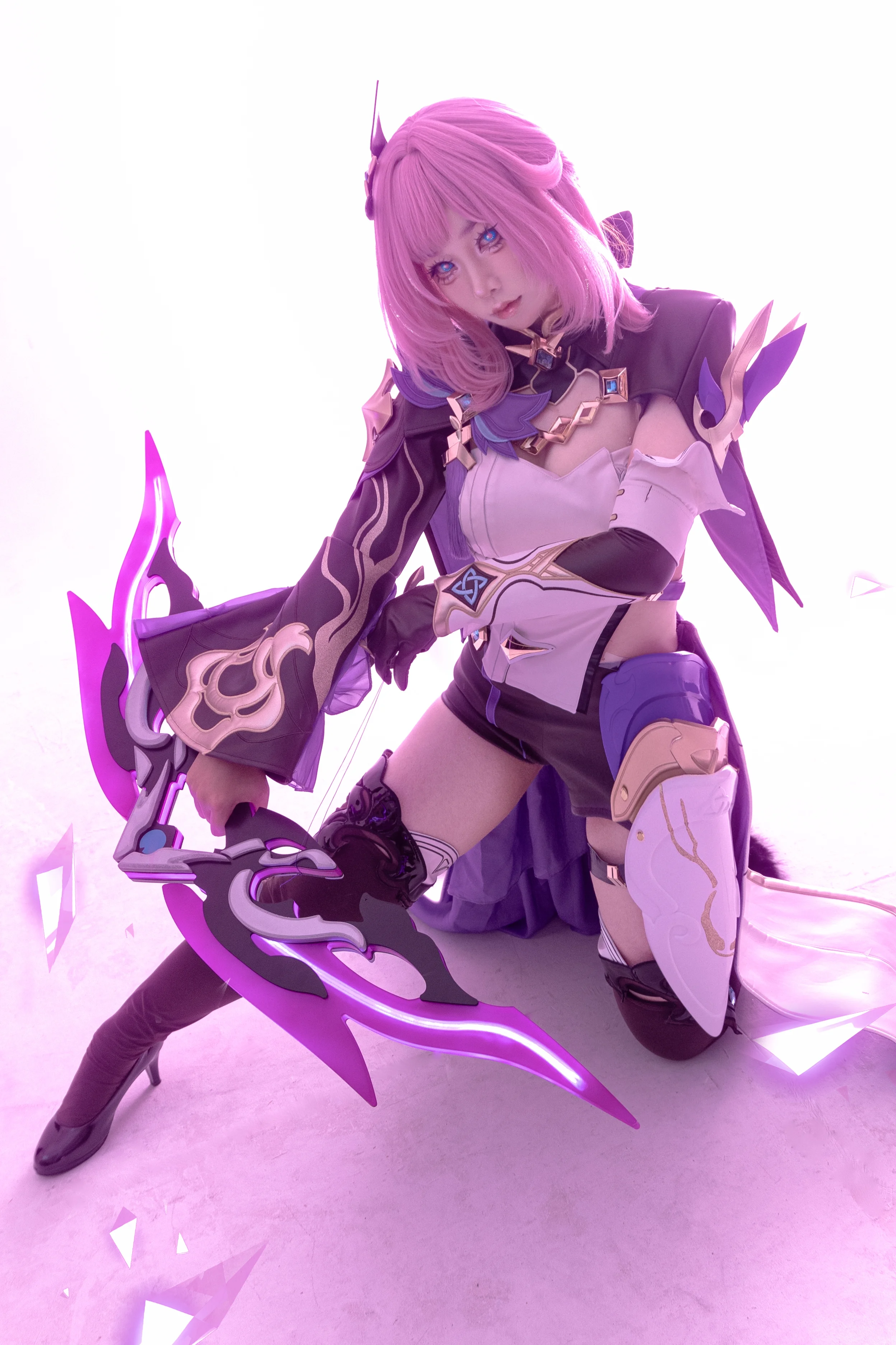 【爱莉希雅cos】崩坏3里的粉色妖精，弓与我的默契时刻 - 第 1 张