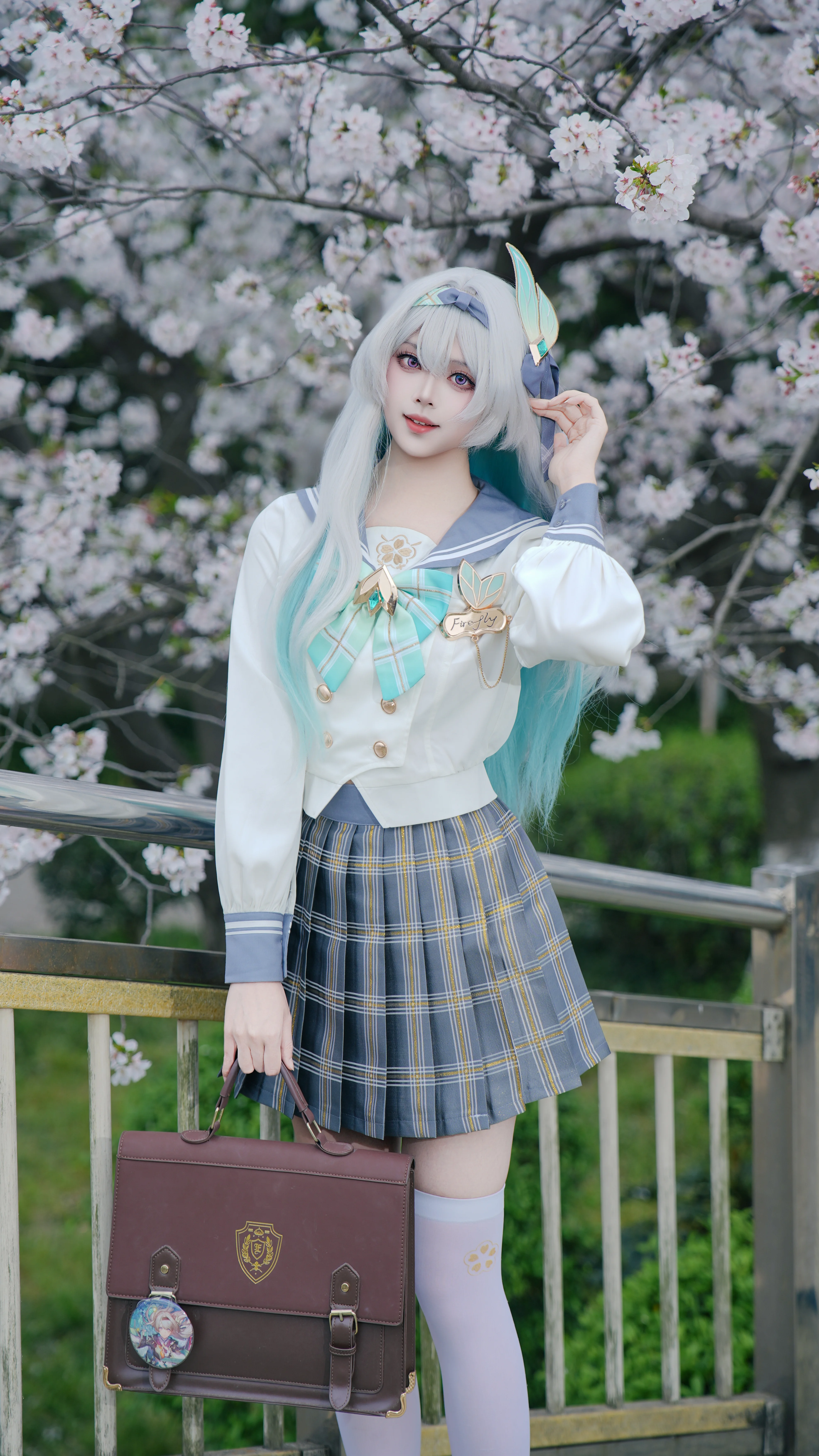 【流萤cos】樱花树下的春日校园漫步
