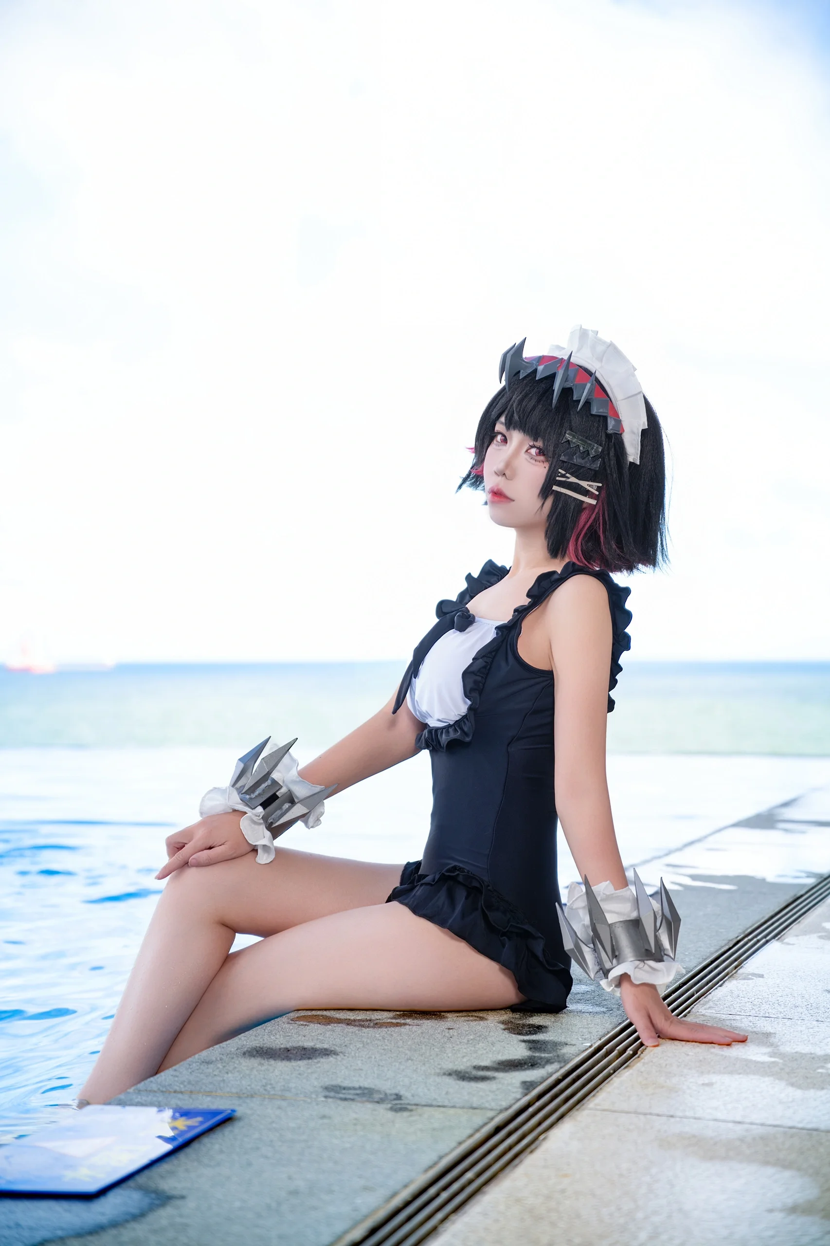 【艾莲乔cos】暂停家政，鲨鱼妹的夏日泳池假期 - 第 6 张