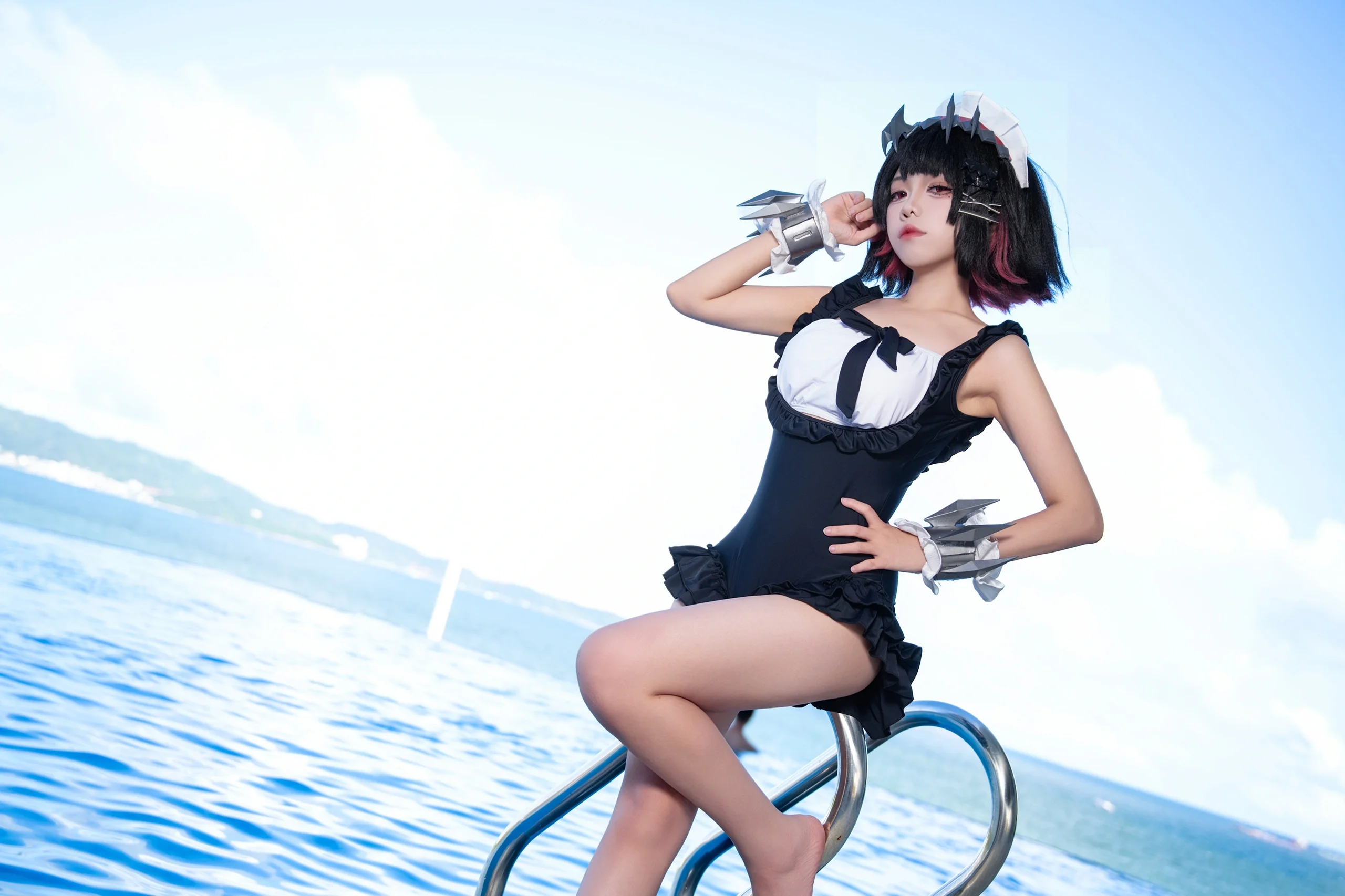 【艾莲乔cos】暂停家政，鲨鱼妹的夏日泳池假期 - 第 7 张