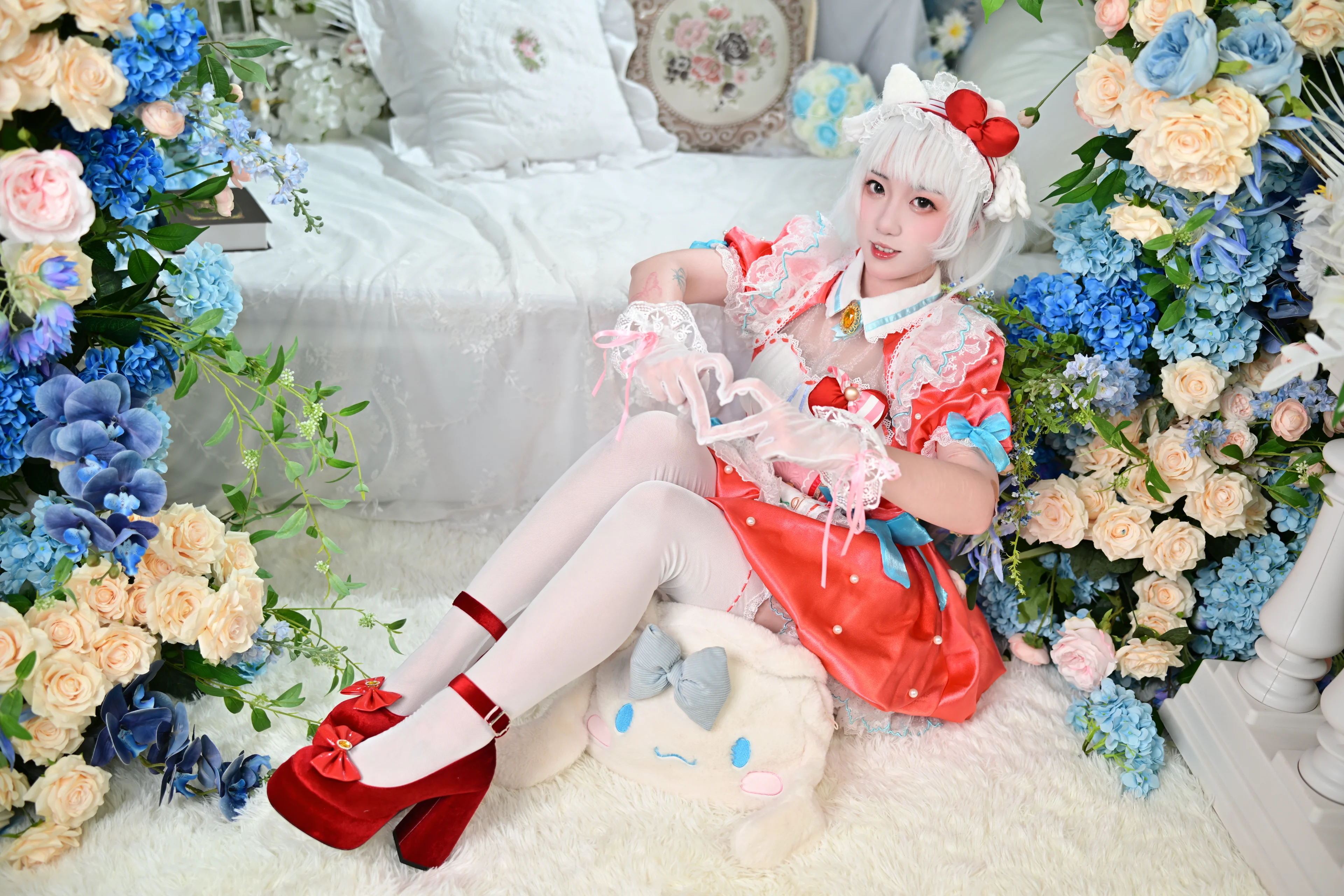 [Hu Tao cosplay] NARAKA: BLADEPOINT x Sanrio Collaboration, Dreamy Dress Photoshoot Sharing - Image 4