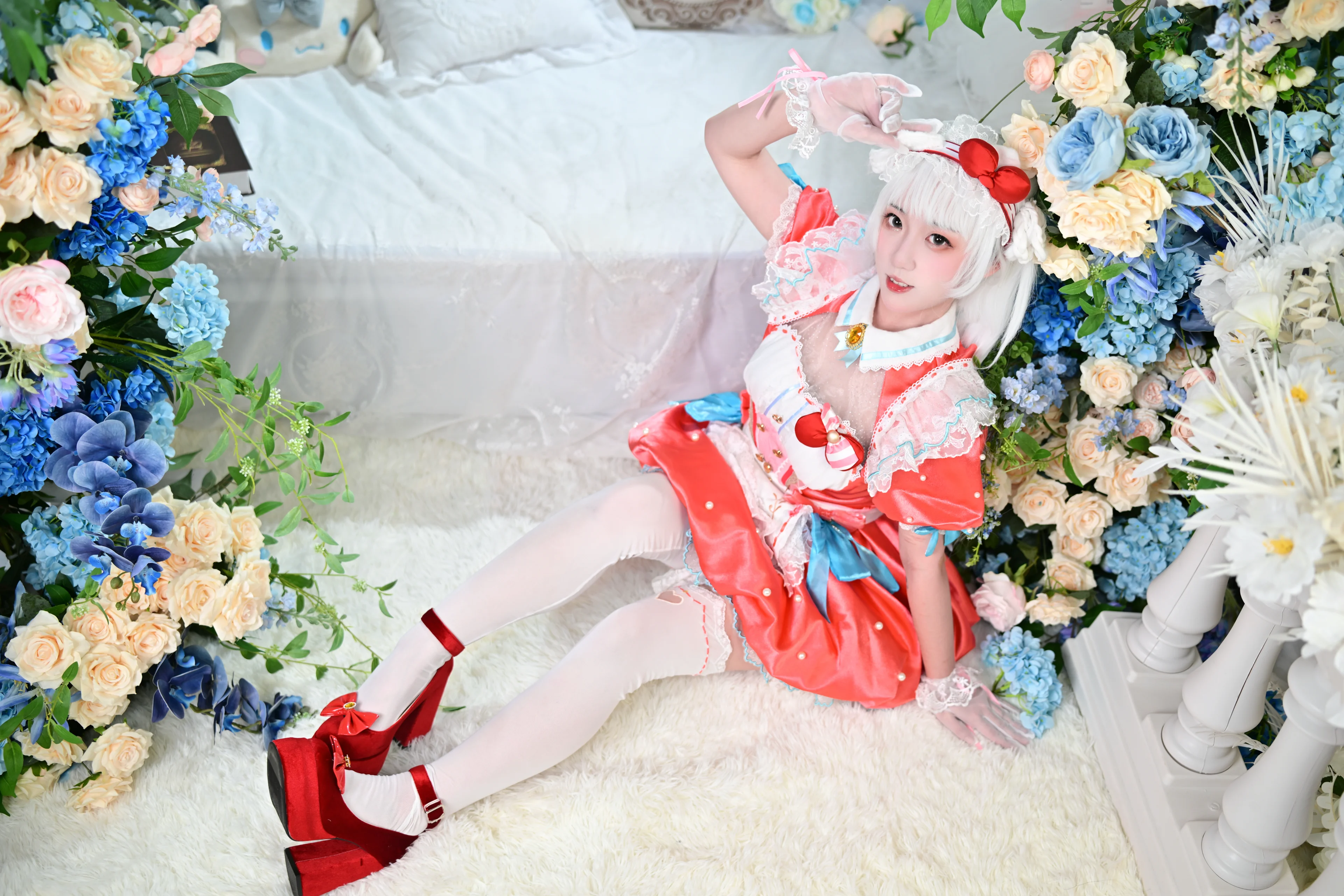 [Hu Tao cosplay] NARAKA: BLADEPOINT x Sanrio Collaboration, Dreamy Dress Photoshoot Sharing - Image 5