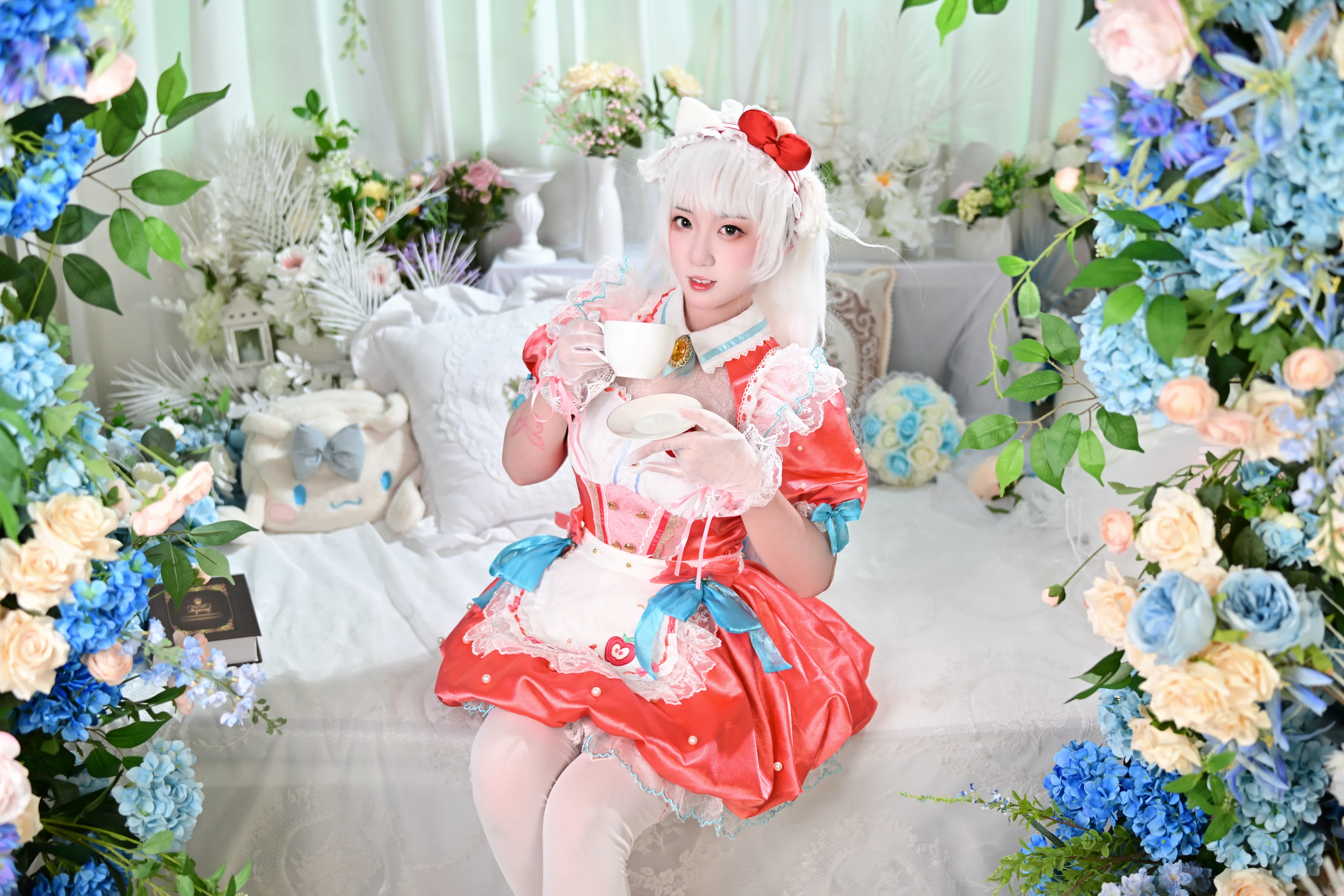 [Hu Tao cosplay] NARAKA: BLADEPOINT x Sanrio Collaboration, Dreamy Dress Photoshoot Sharing - Image 7