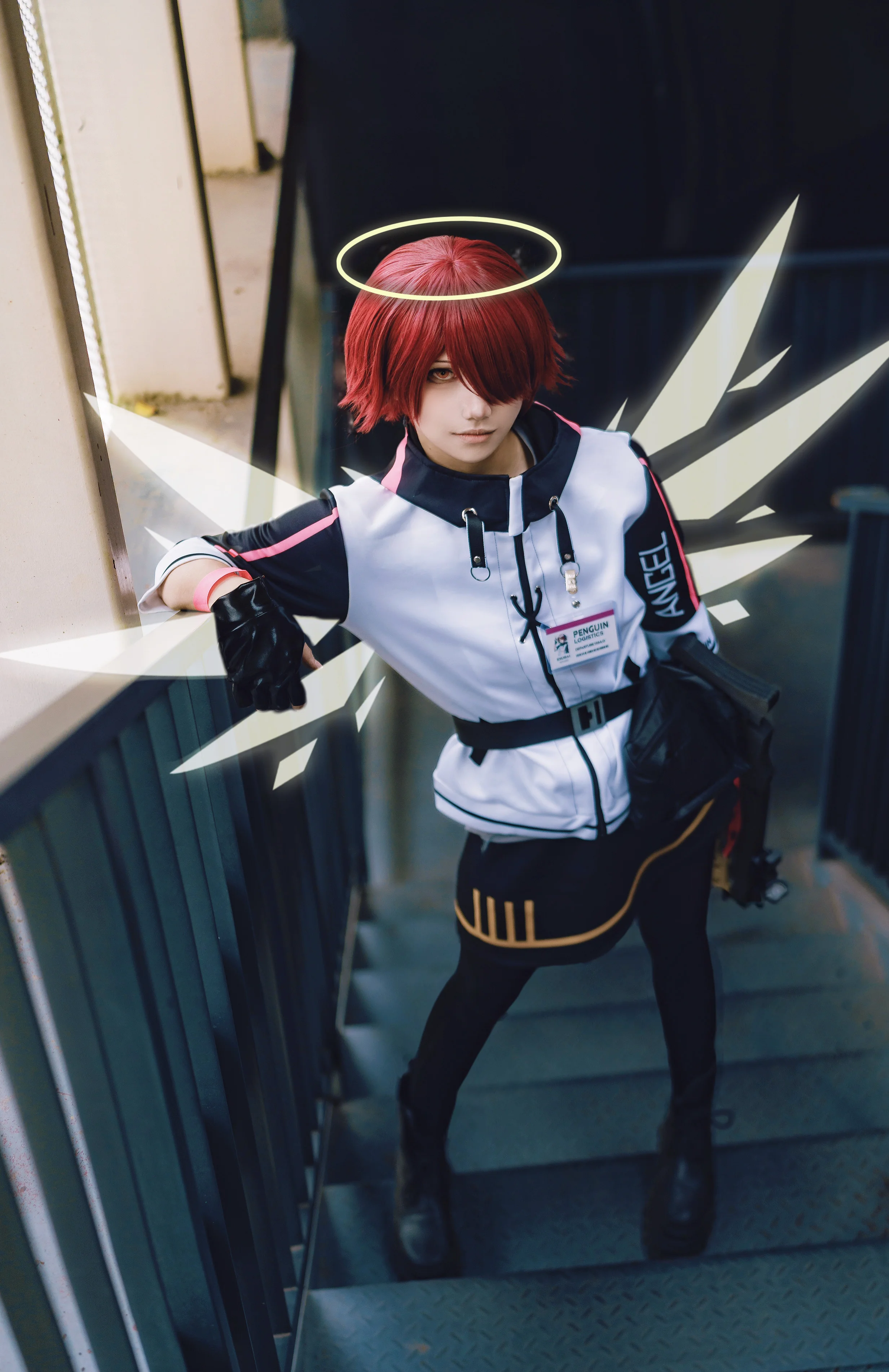 【Arknights Exusiai Cosplay】Red-Haired Angel, the Outdoor Daily Life of a Penguin Logistics Operator - Image 2