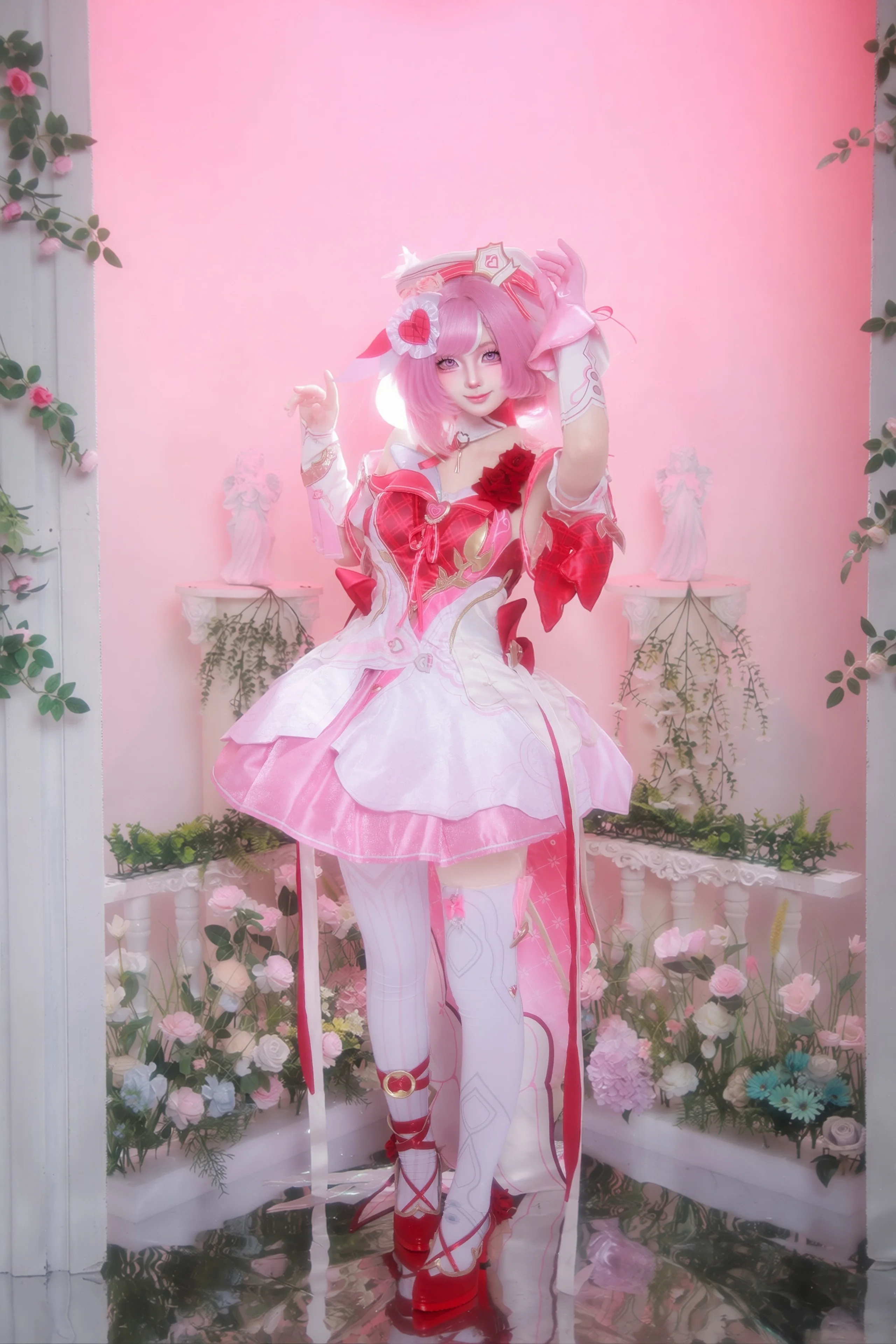 【爱莉希雅cos】粉色花海中的爱神使者 - 第 2 张