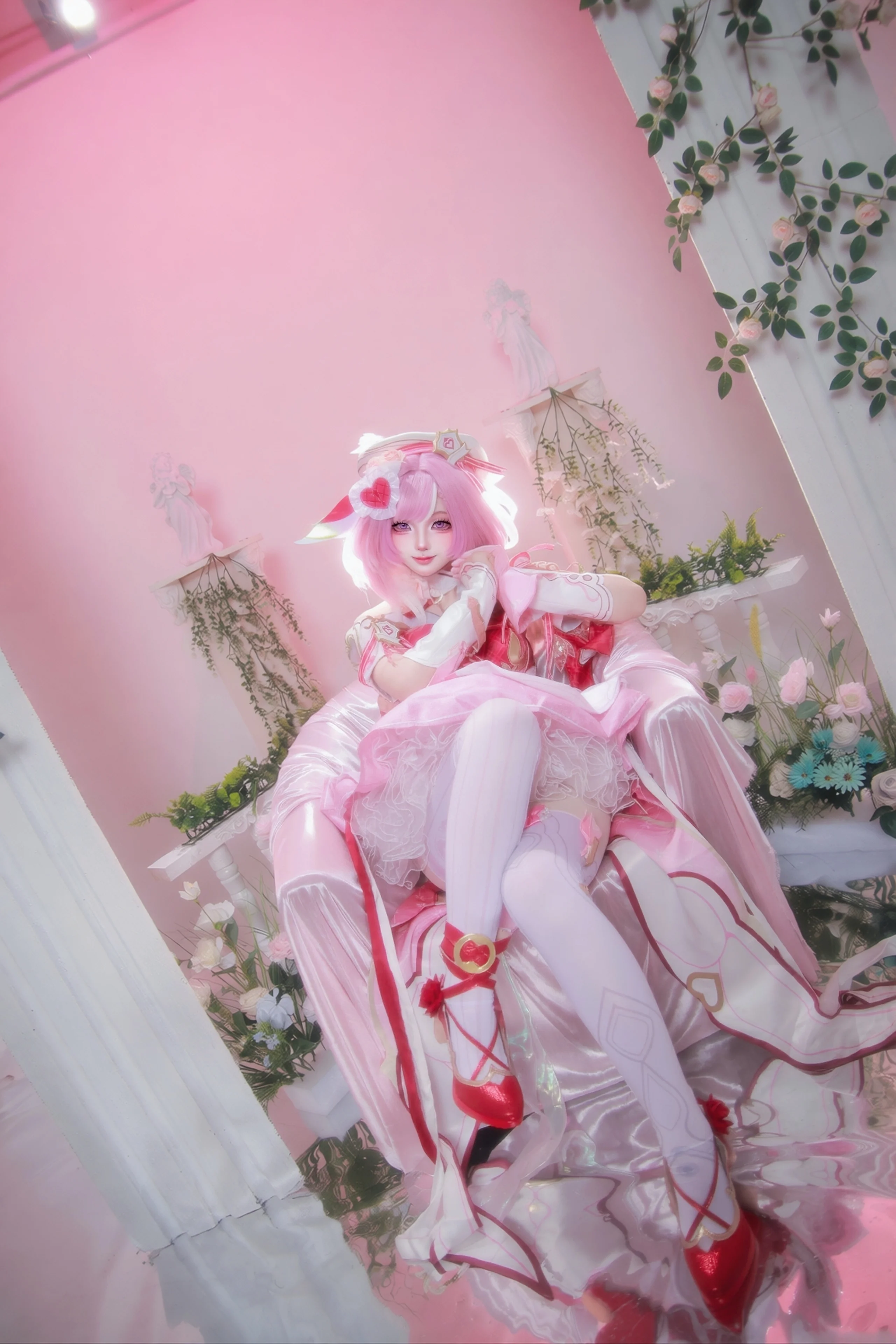 【爱莉希雅cos】粉色花海中的爱神使者 - 第 3 张