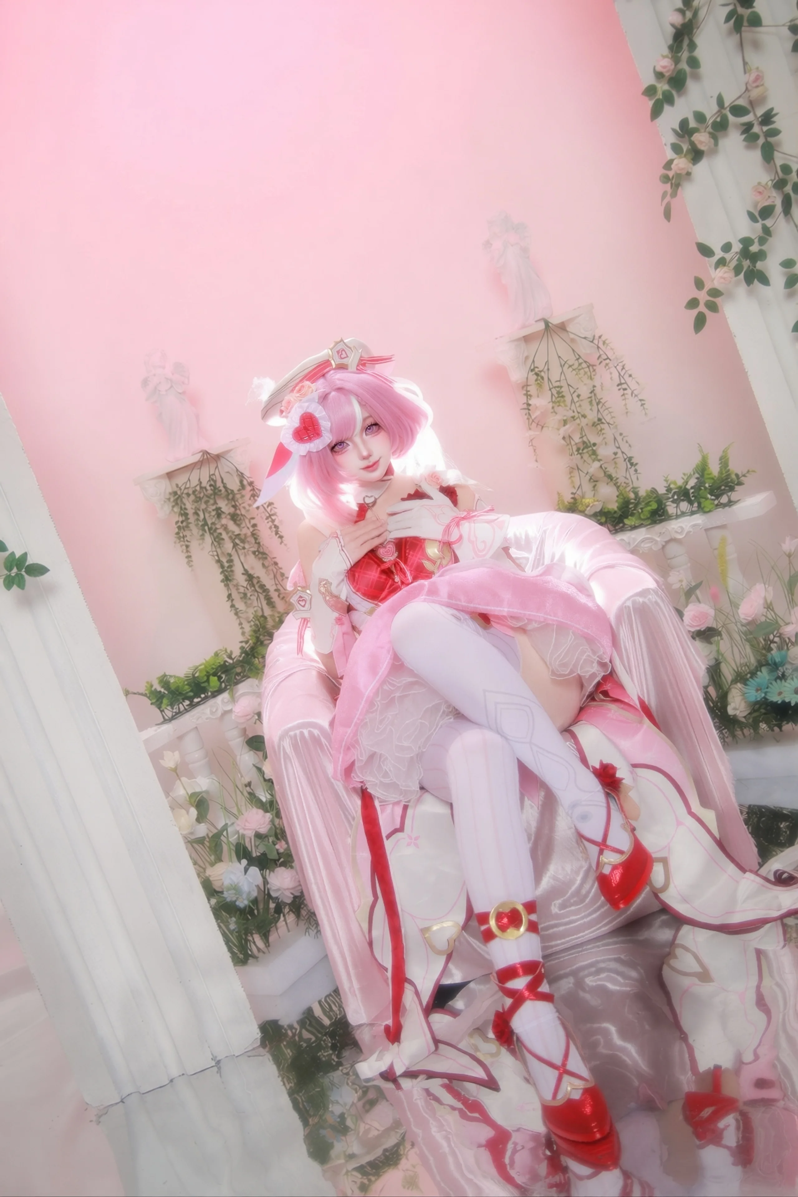 【爱莉希雅cos】粉色花海中的爱神使者 - 第 4 张