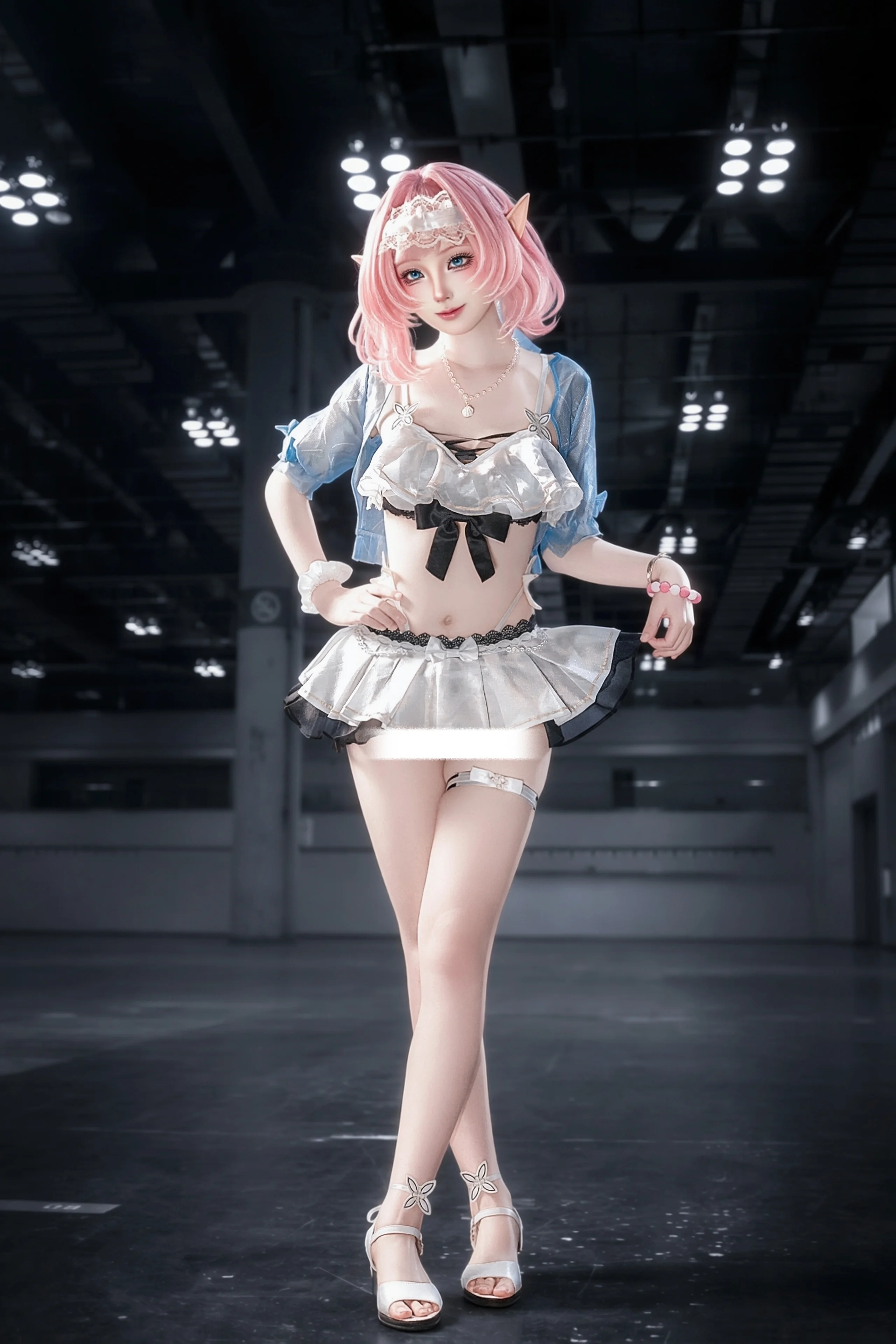 【爱莉希雅cos】崩坏三粉色妖精的泳装现场