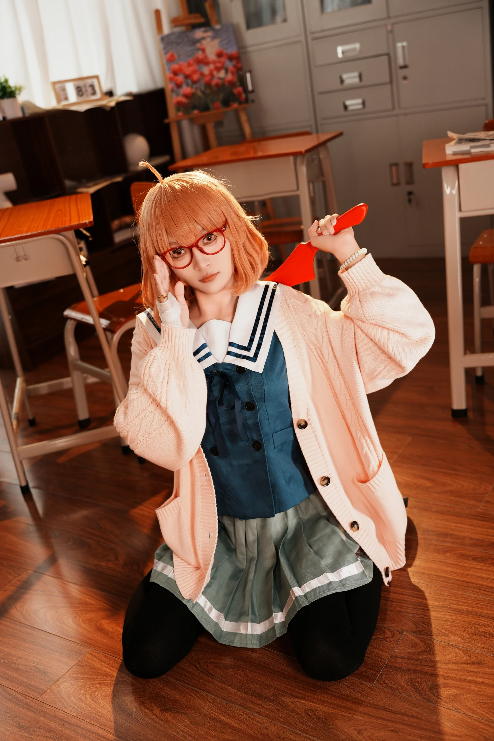 【栗山未来コスプレ】教室で切り取った「境界の彼方」の日常 - 13 枚目