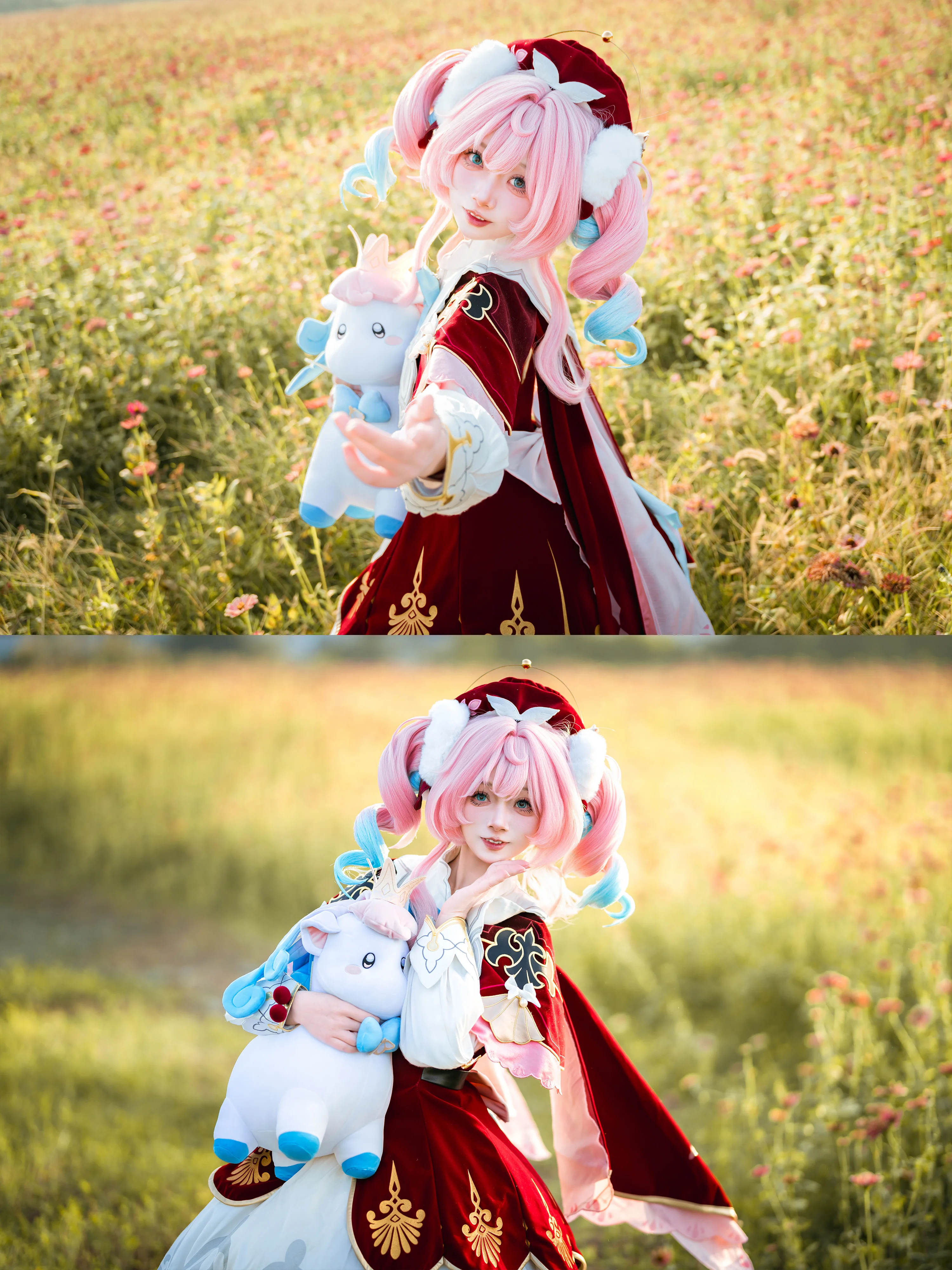 【风堇cos】在花海和治愈天空之人小伊卡相遇 - 第 6 张