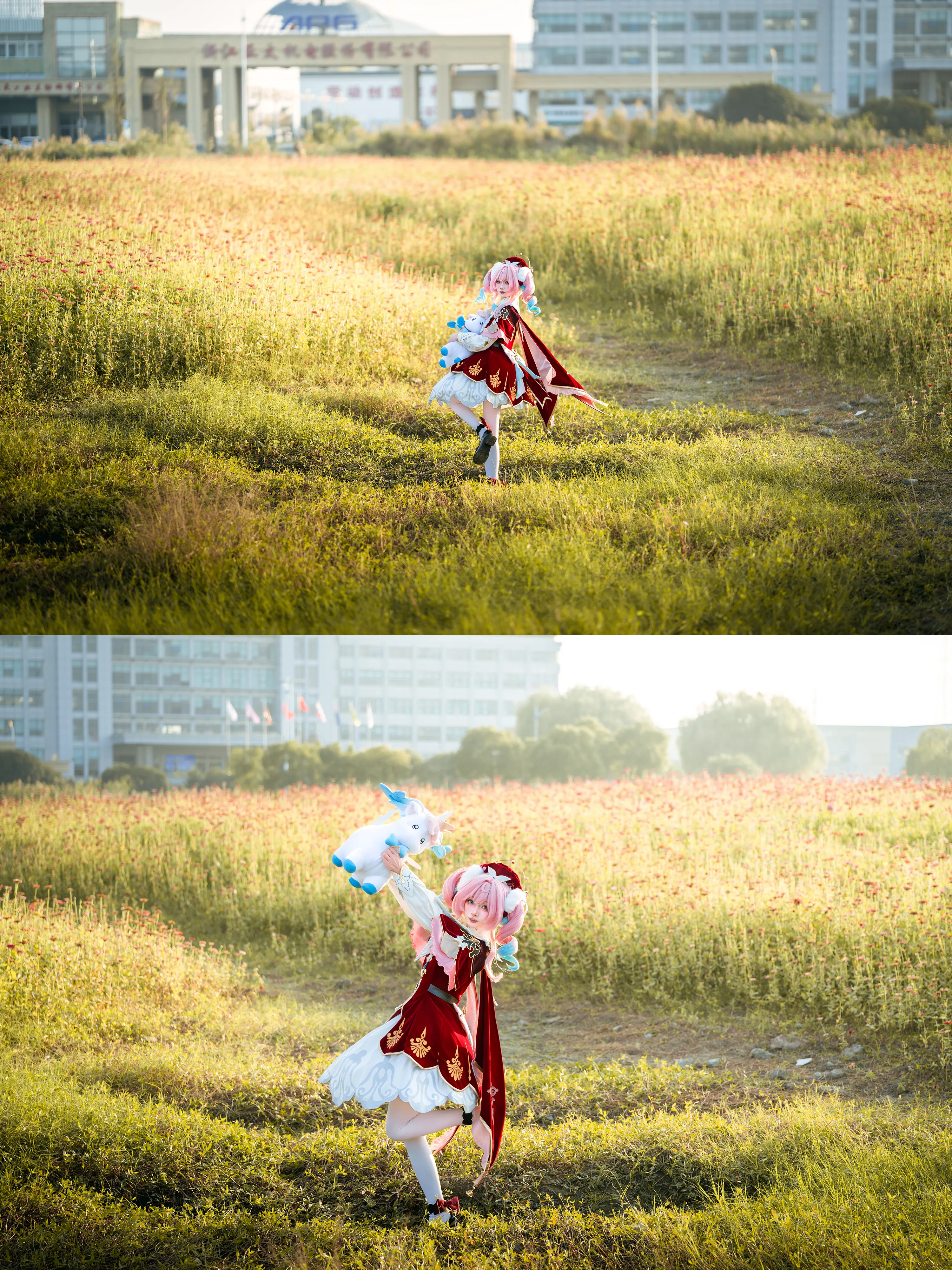 【风堇cos】在花海和治愈天空之人小伊卡相遇 - 第 9 张