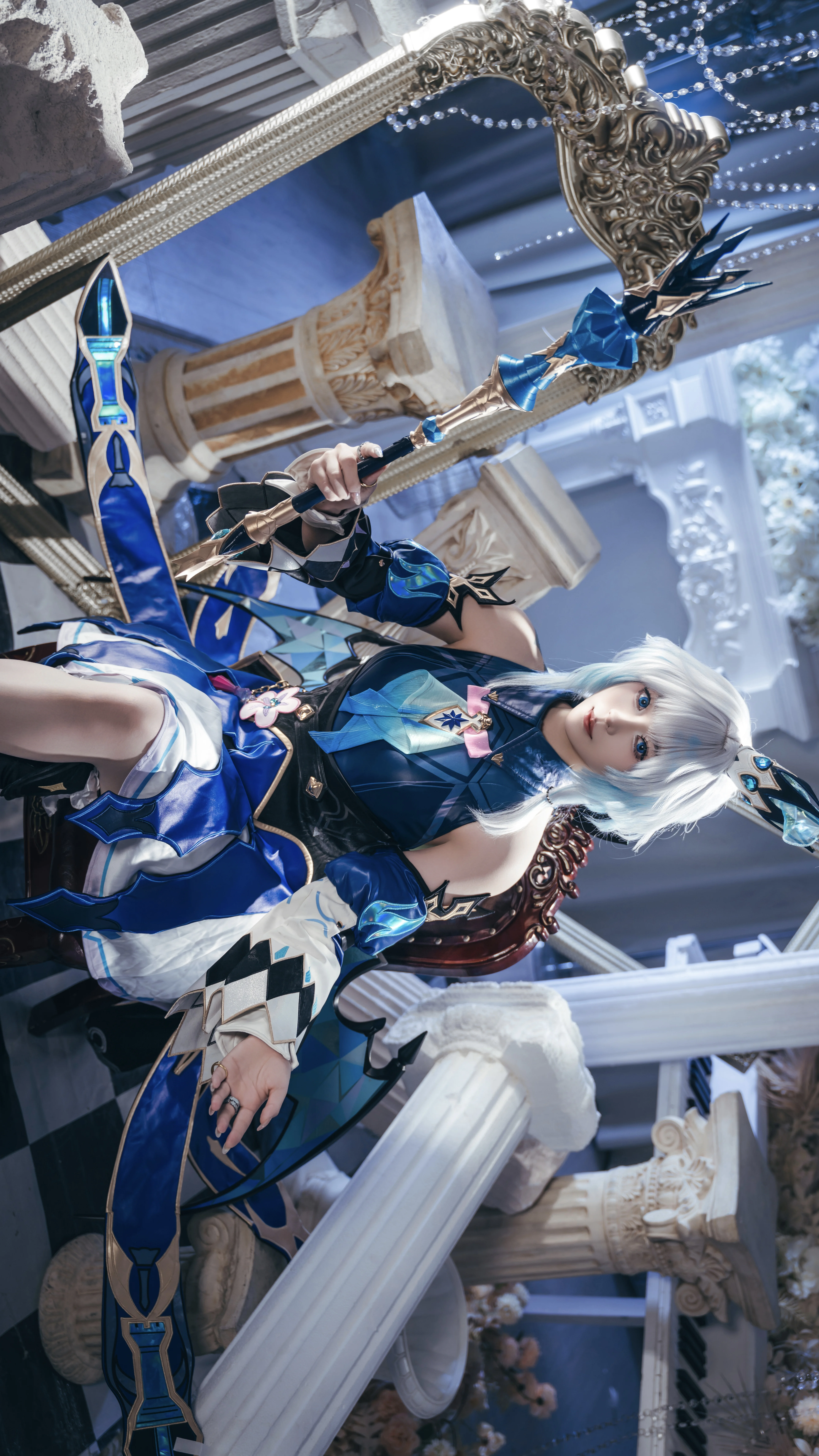 [Cerydra cosplay] The Chess-Playing Monarch of Star Rail: Blue and White Classical Style