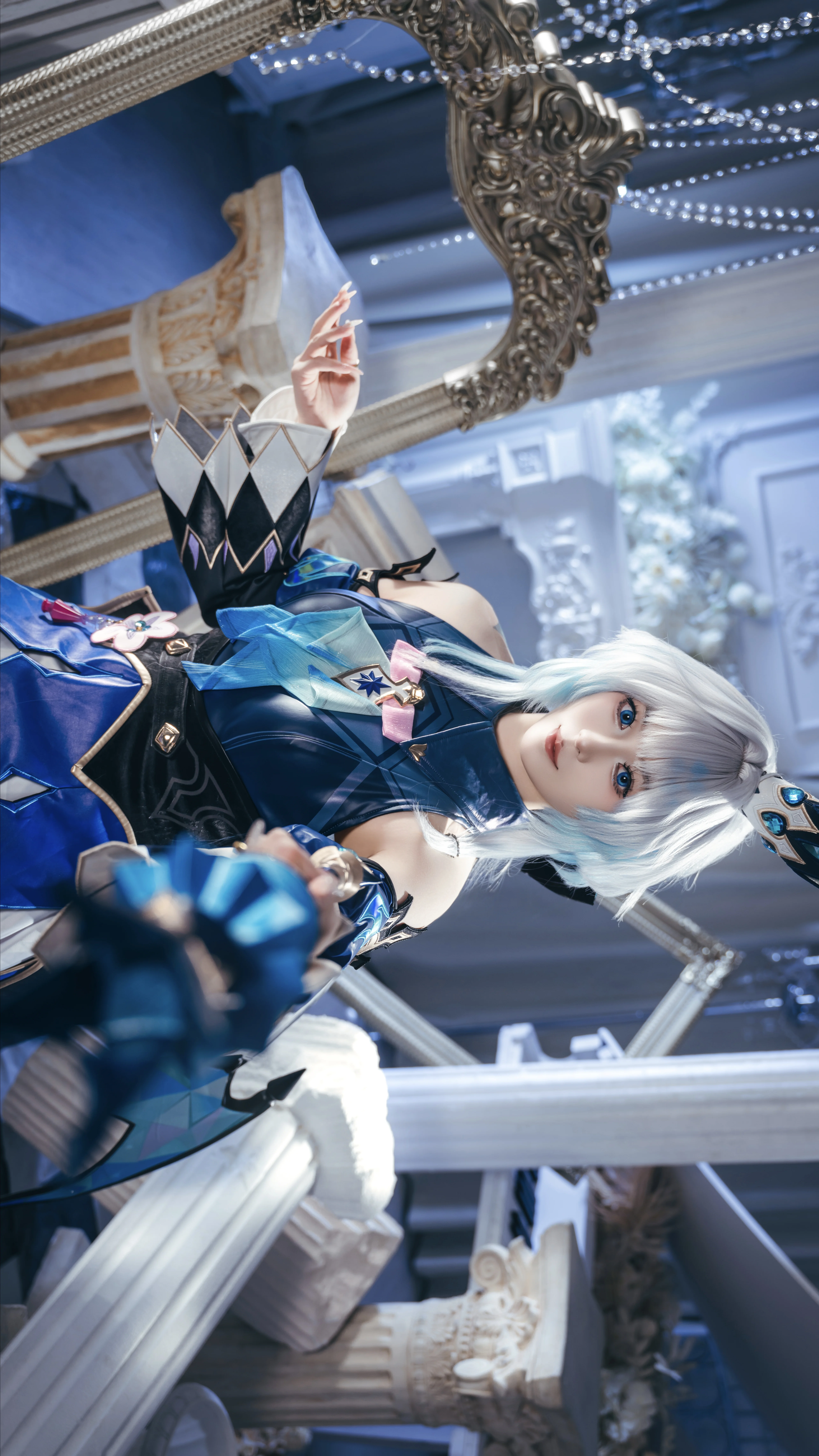 【ケリュドラ コスプレ】崩壊：スターレイルの盤面を支配する君主、青白系古典風 - 4 枚目