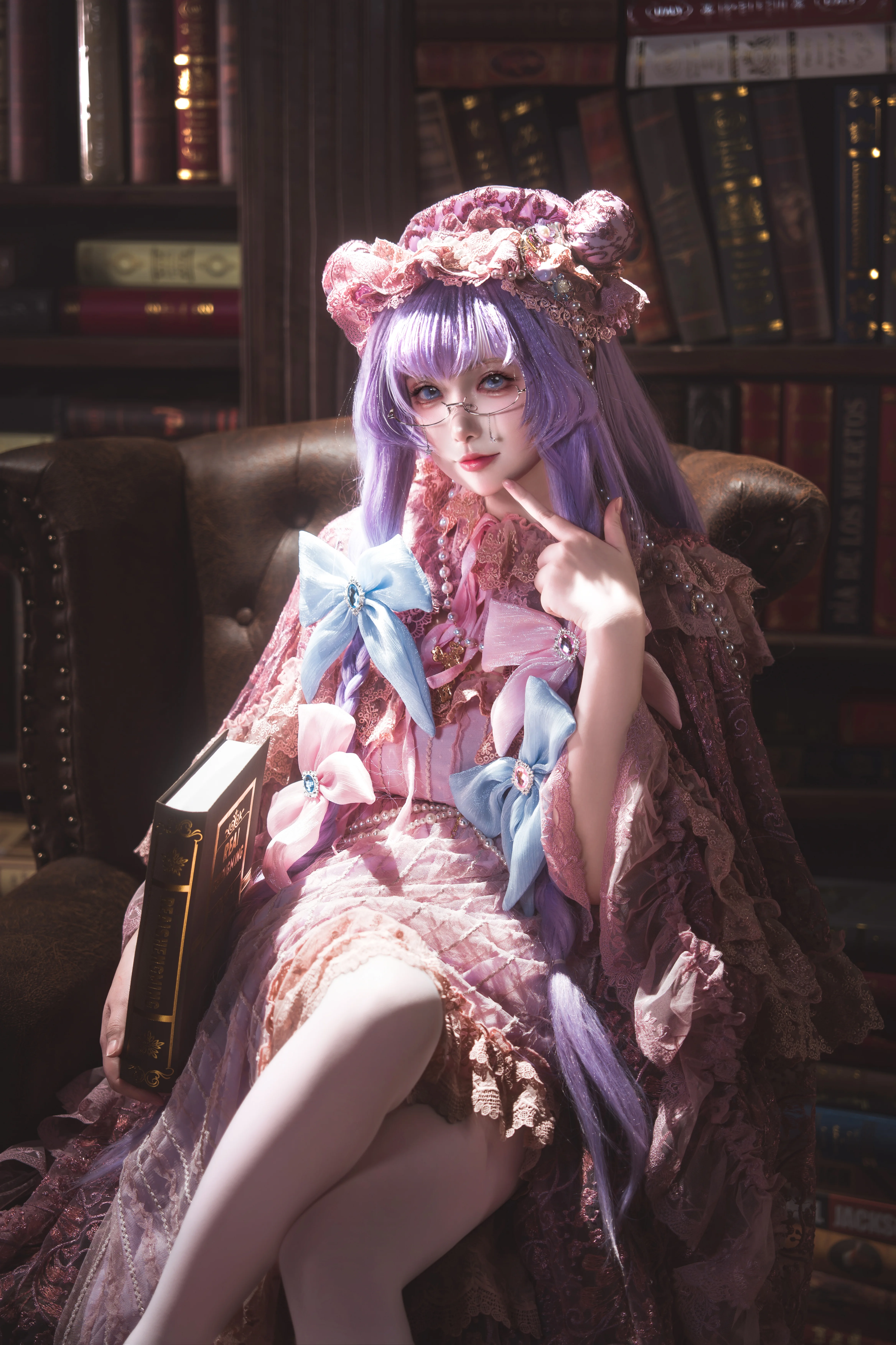 【帕秋莉cos】东方project不动的大图书馆实景分享 - 第 1 张