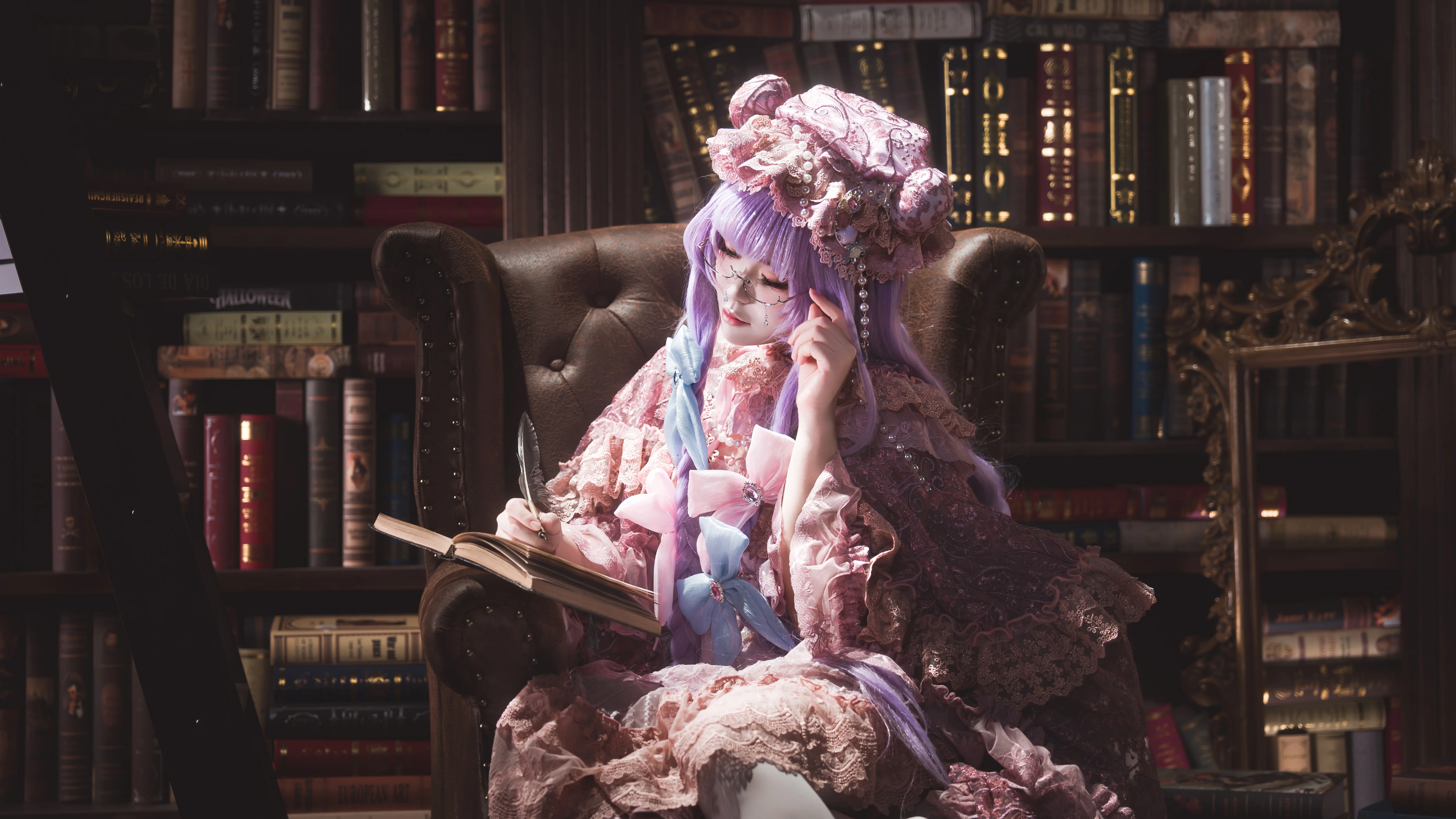 【帕秋莉cos】东方project不动的大图书馆实景分享 - 第 5 张