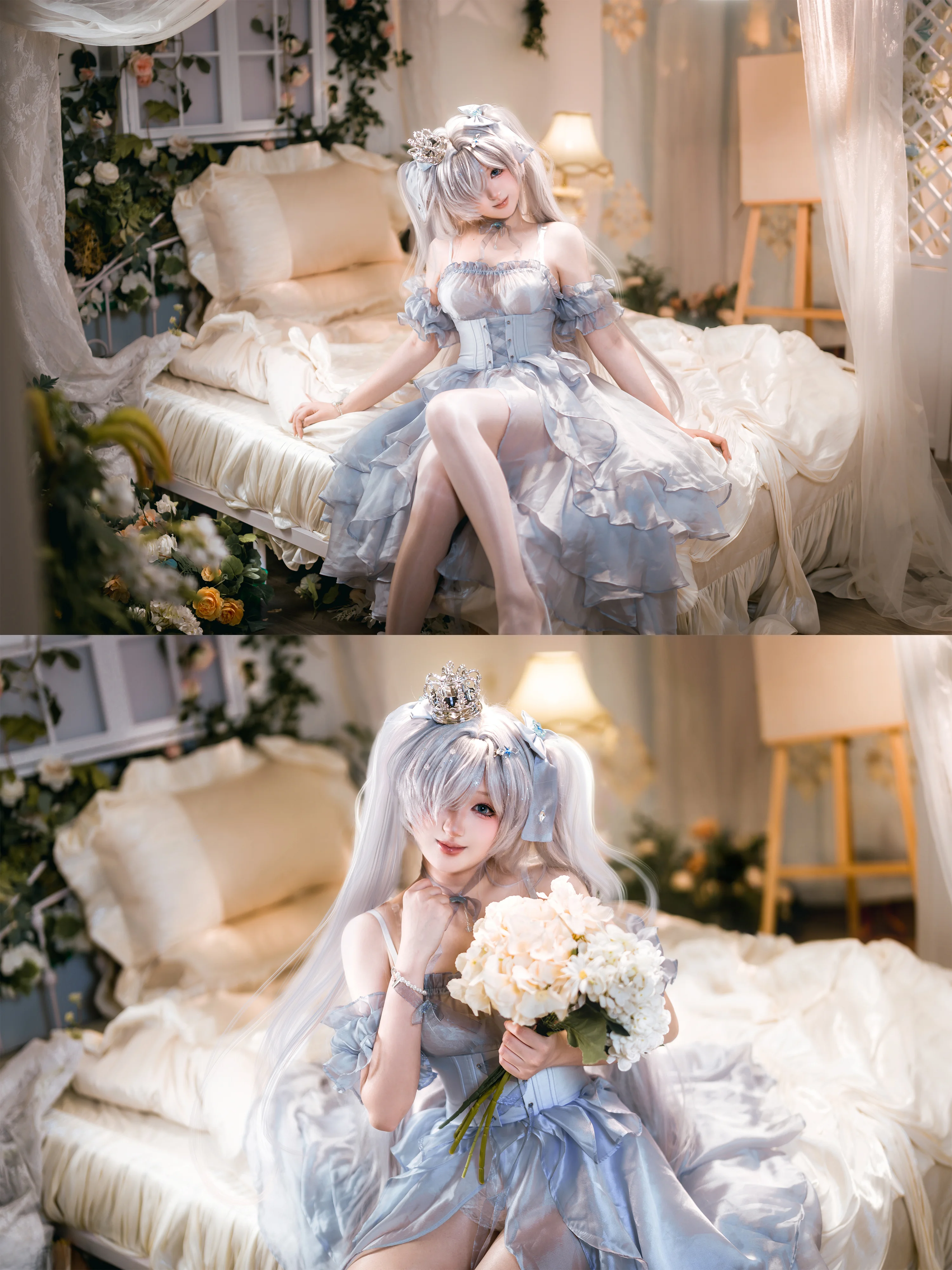 【灰姑娘cos】NIKKE胜利女神，花房梦幻水晶鞋正片 - 第 1 张