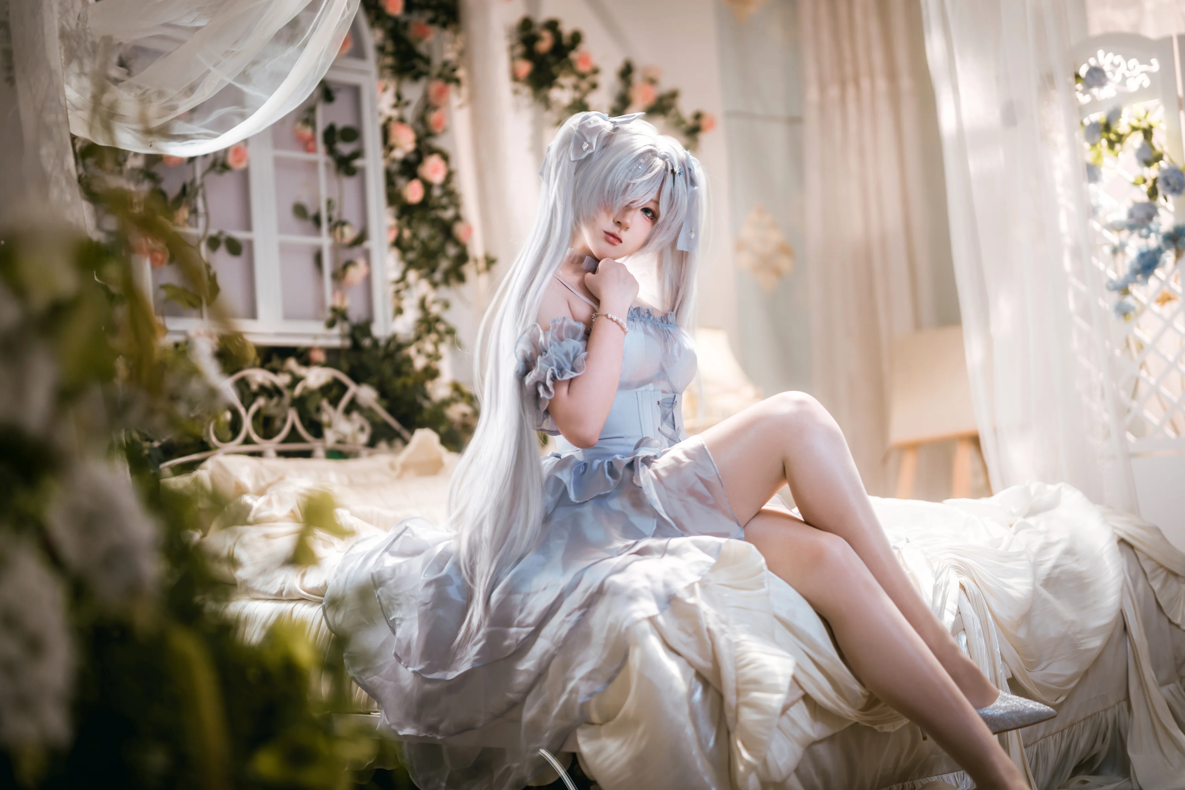 【灰姑娘cos】NIKKE胜利女神，花房梦幻水晶鞋正片 - 第 3 张