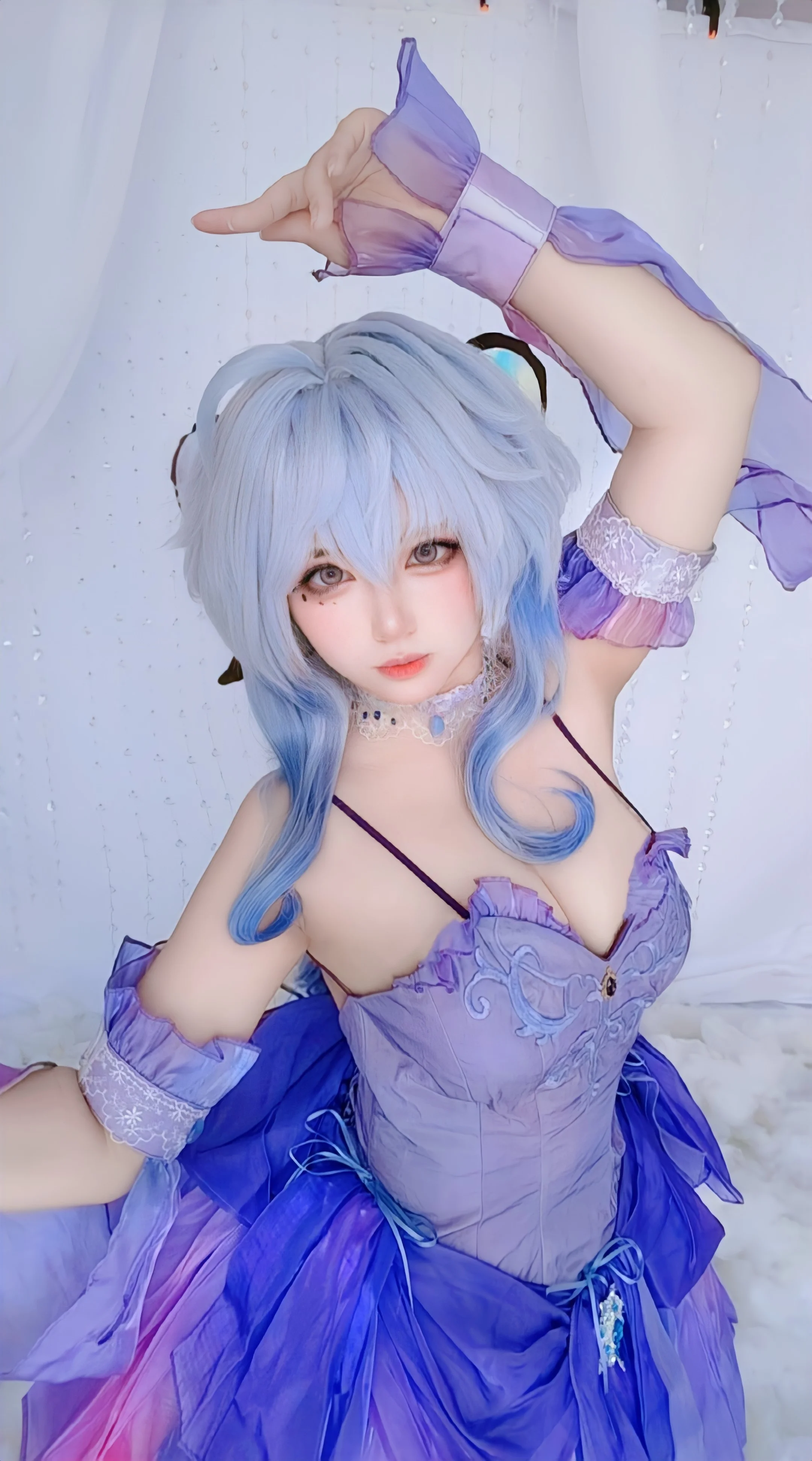 【甘雨cos】原神 純白之境下的清冷仙麟起舞 - 第 1 張