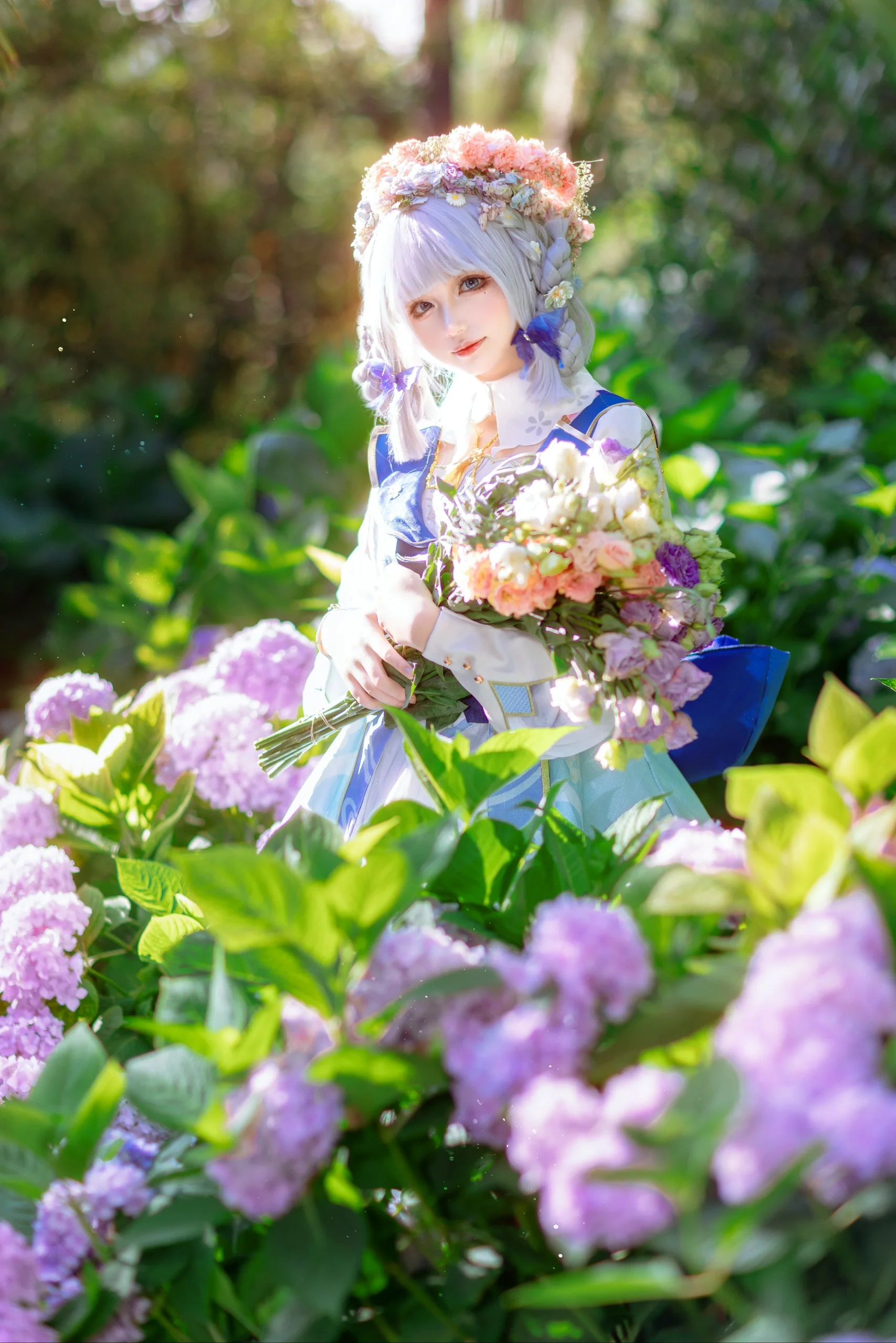 【神里绫华cos】在繁花中邂逅，捕捉稻妻的清冷与温柔 - 第2张