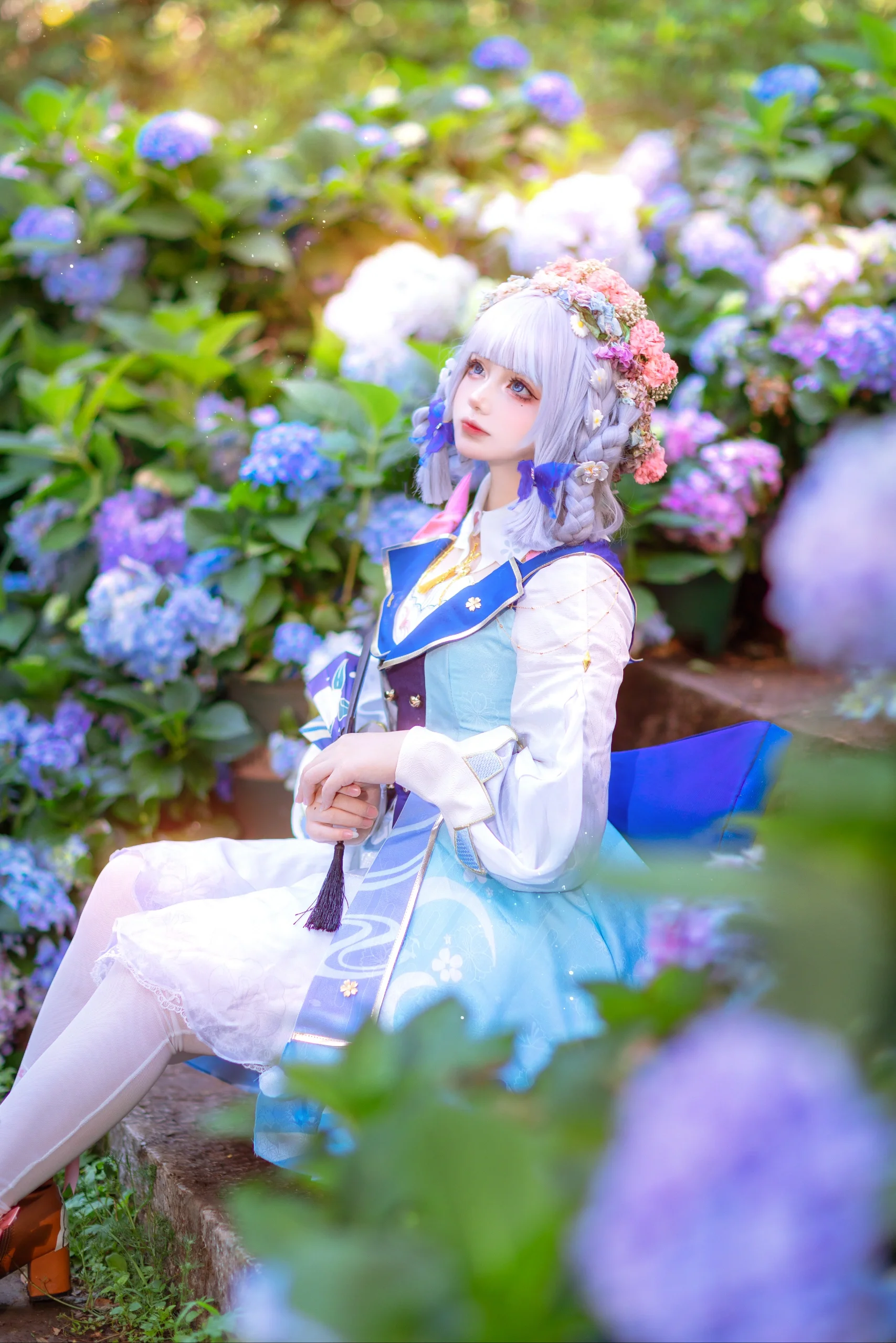 【神里绫华cos】在繁花中邂逅，捕捉稻妻的清冷与温柔 - 第5张