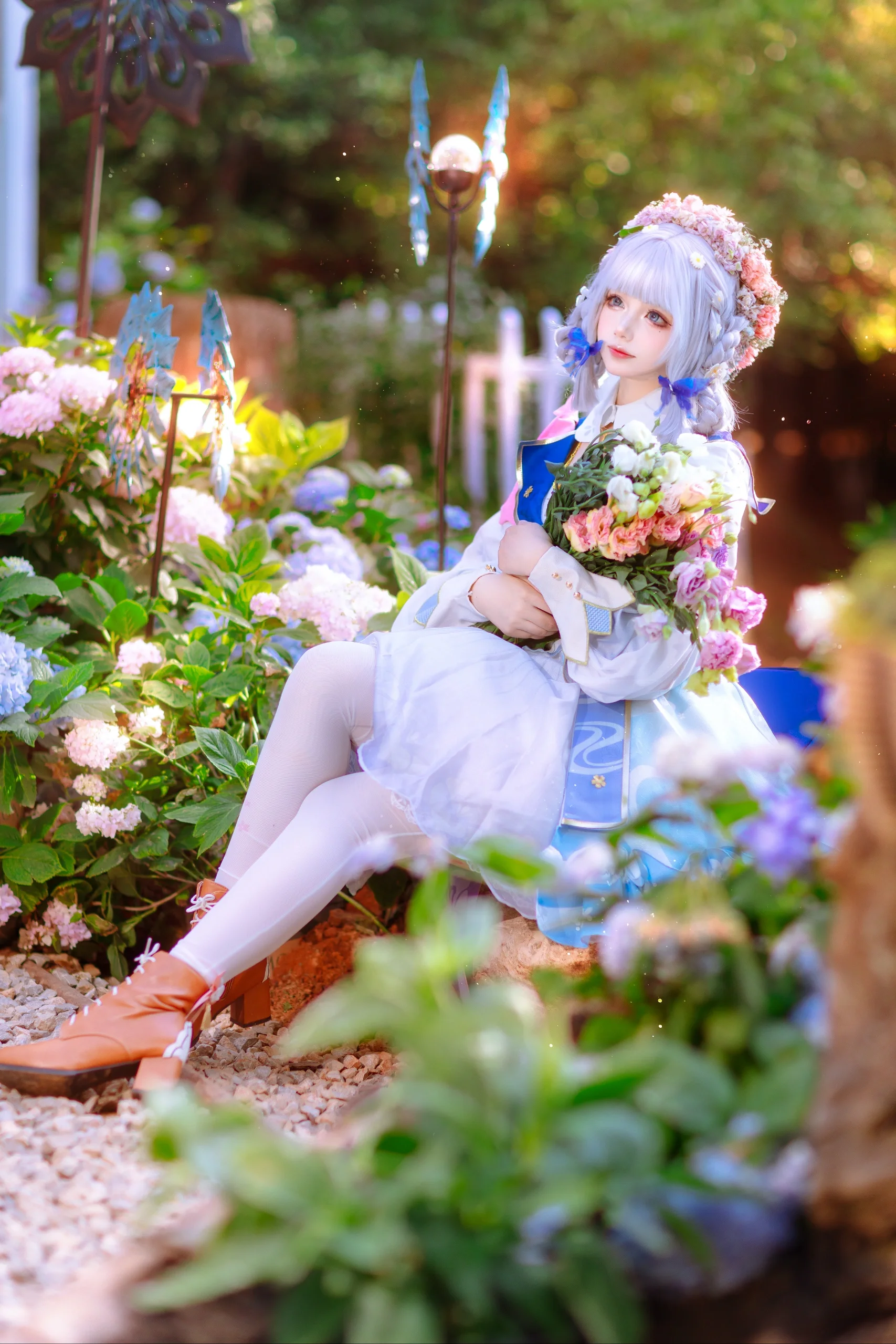 【神里绫华cos】在原神花海中与你重逢 - 第1张