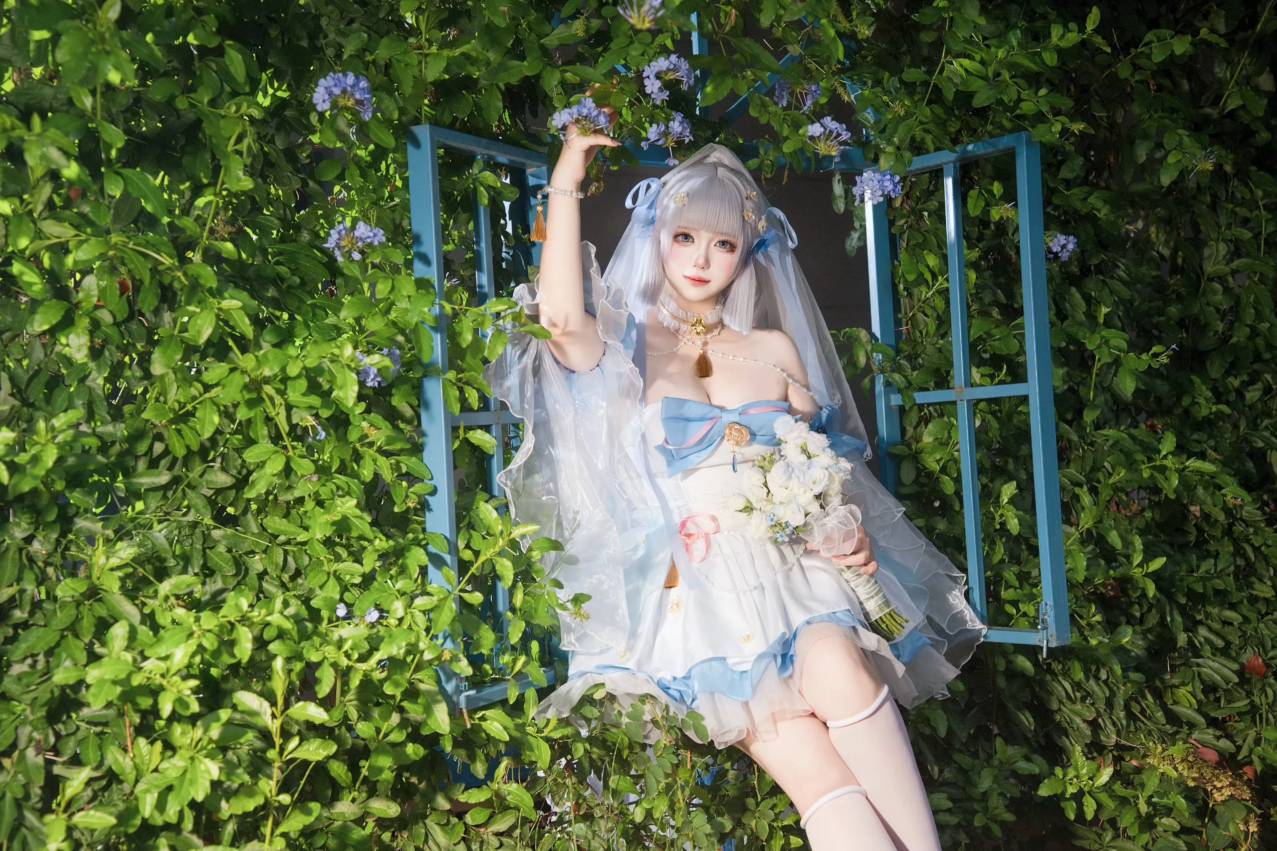 【神里綾華 コスプレ】旅人、あなたが帰ってきたら結婚しましょう？ - 2 枚目