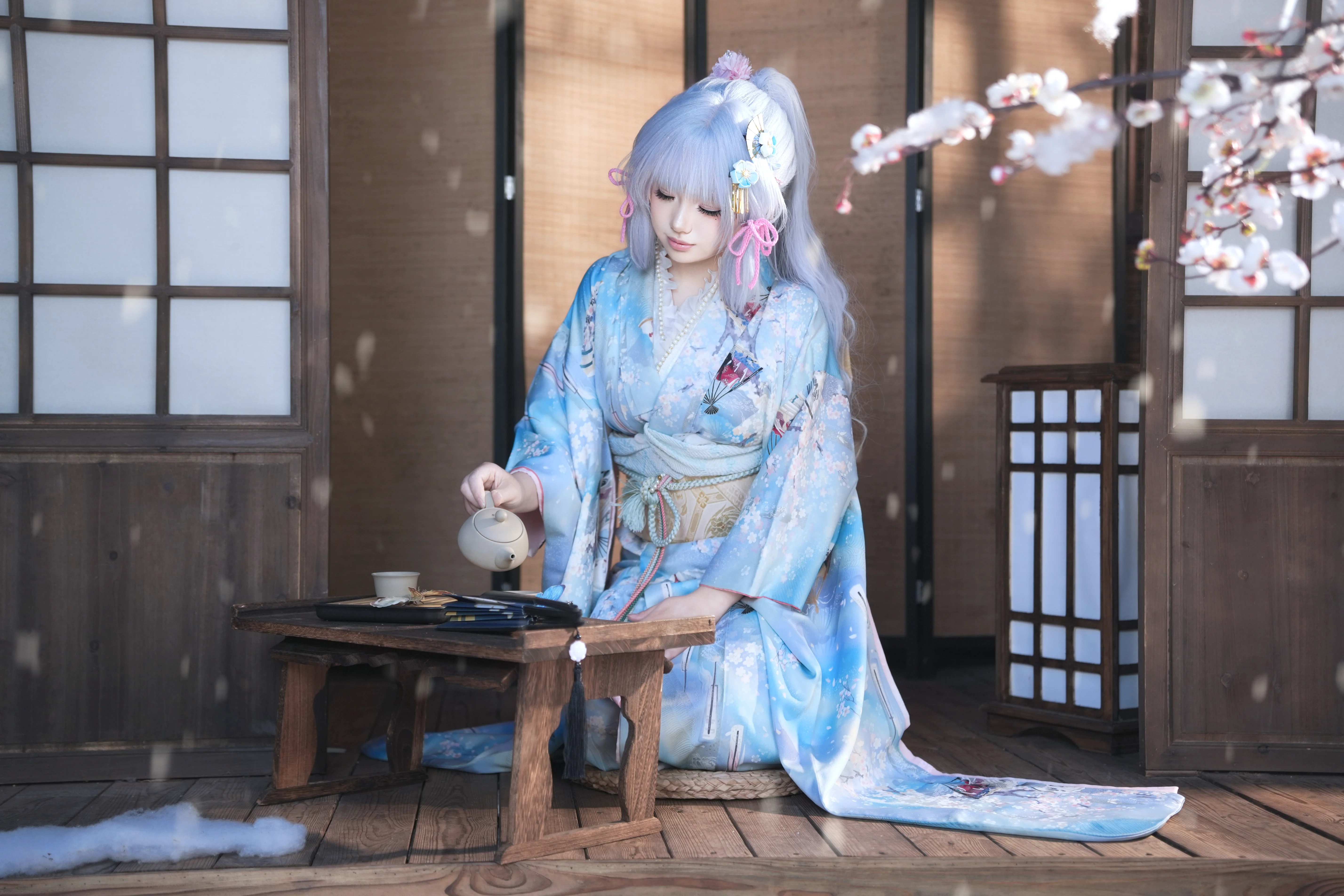 【神里绫华cos】于冬日樱花下，共赴一场跨越次元的盛宴 - 第2张
