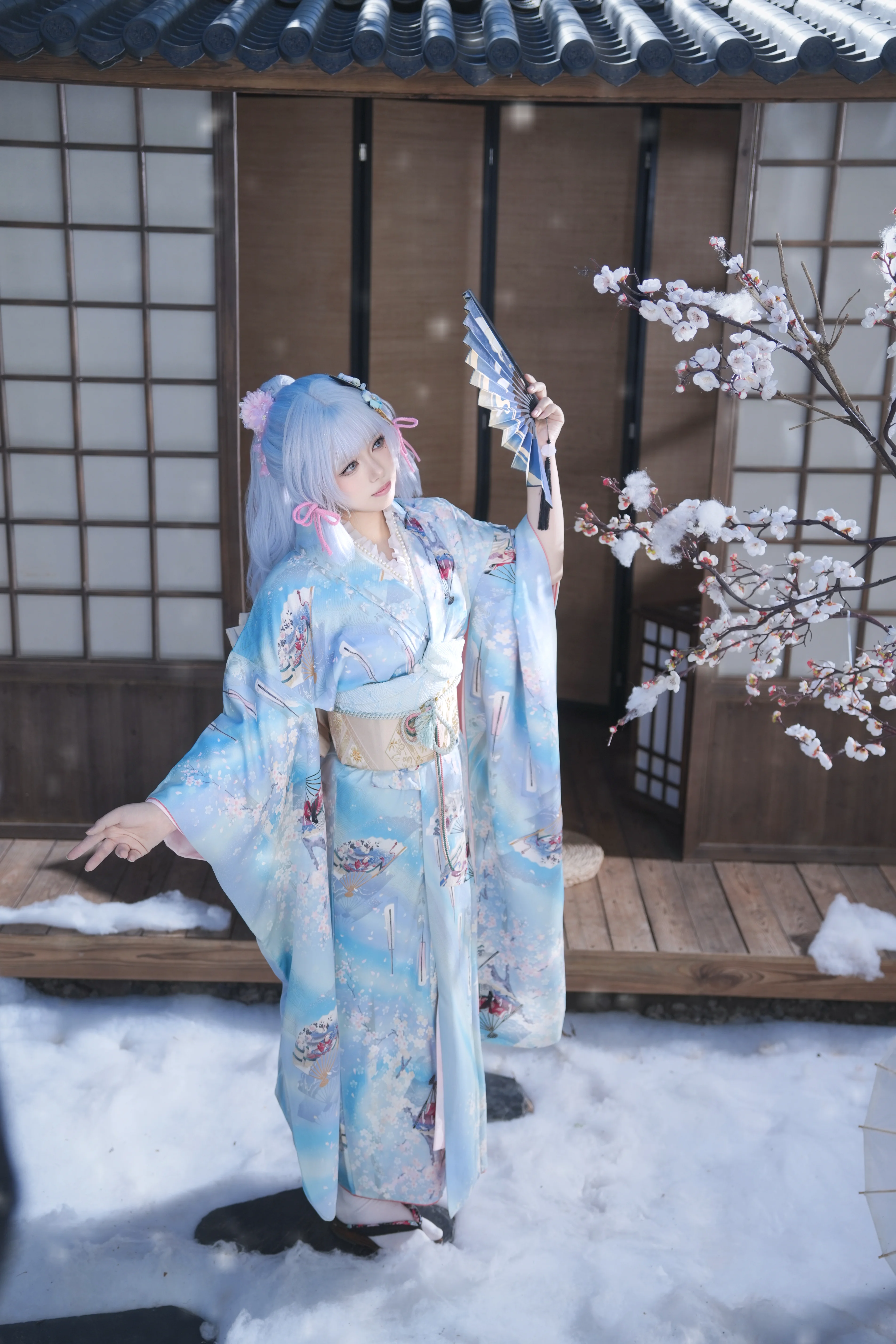 【神里绫华cos】于冬日樱花下，共赴一场跨越次元的盛宴 - 第3张
