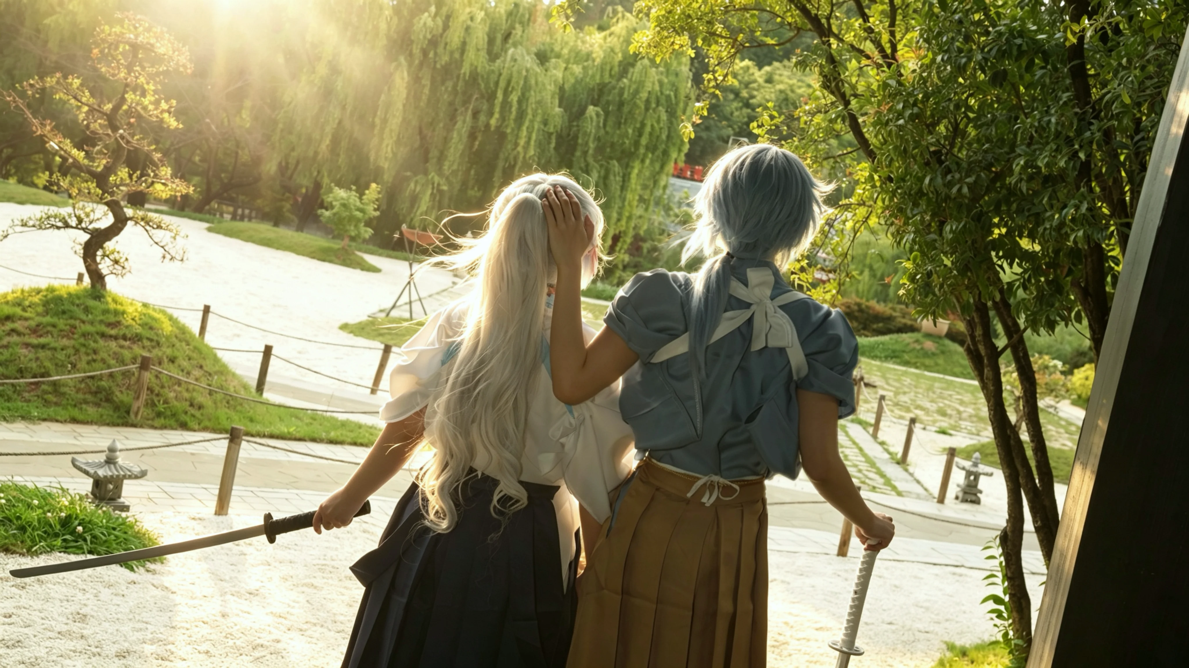 [神里绫华cos] 在《原神》庭院中，感受神里流的优雅 - 第2张