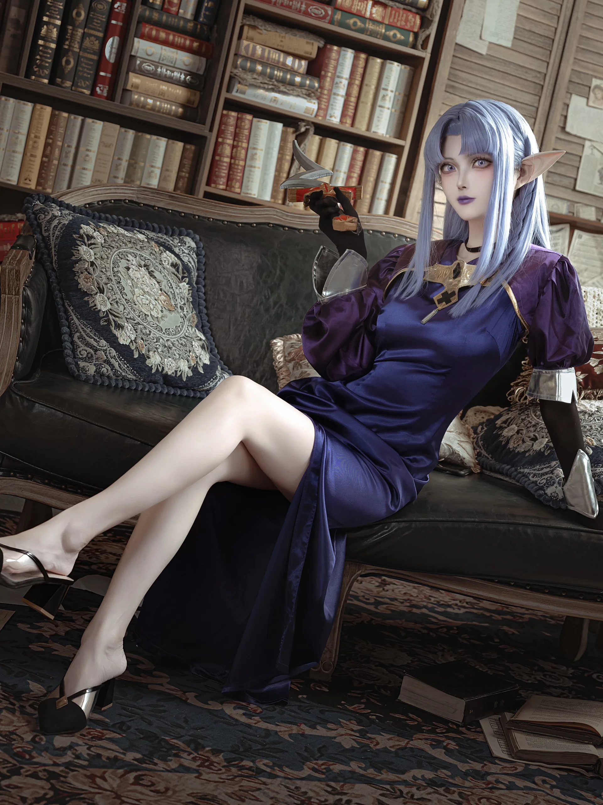 【美狄亚cos】Fate系列中背叛的魔女，复古图书馆幽影 - 第 1 张